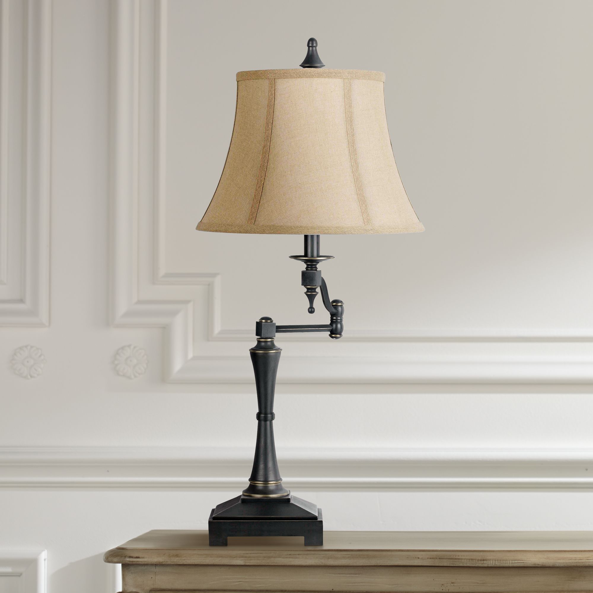 Granville OilRubbed Bronze Swing Arm Table Lamp 2F205 Lamps Plus