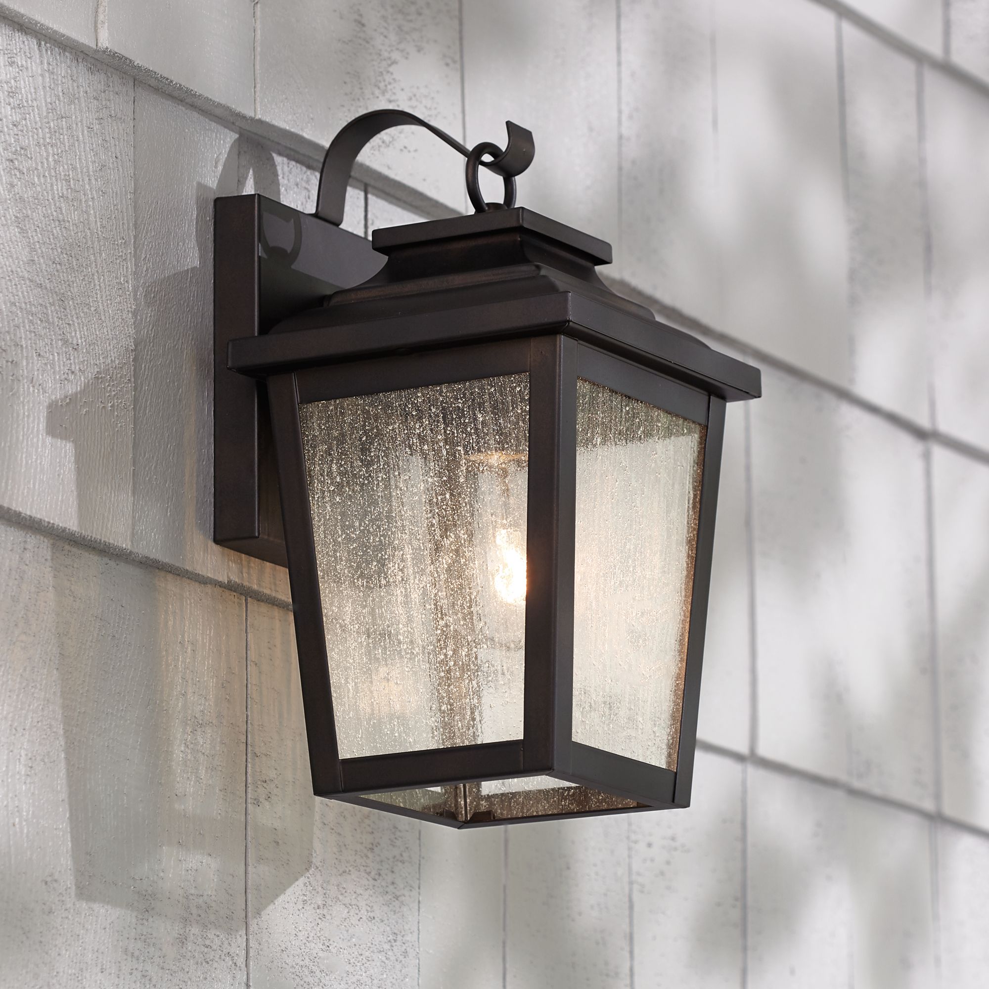 Irvington Manor 12" High Bronze Outdoor Wall Light 2N105 Lamps Plus