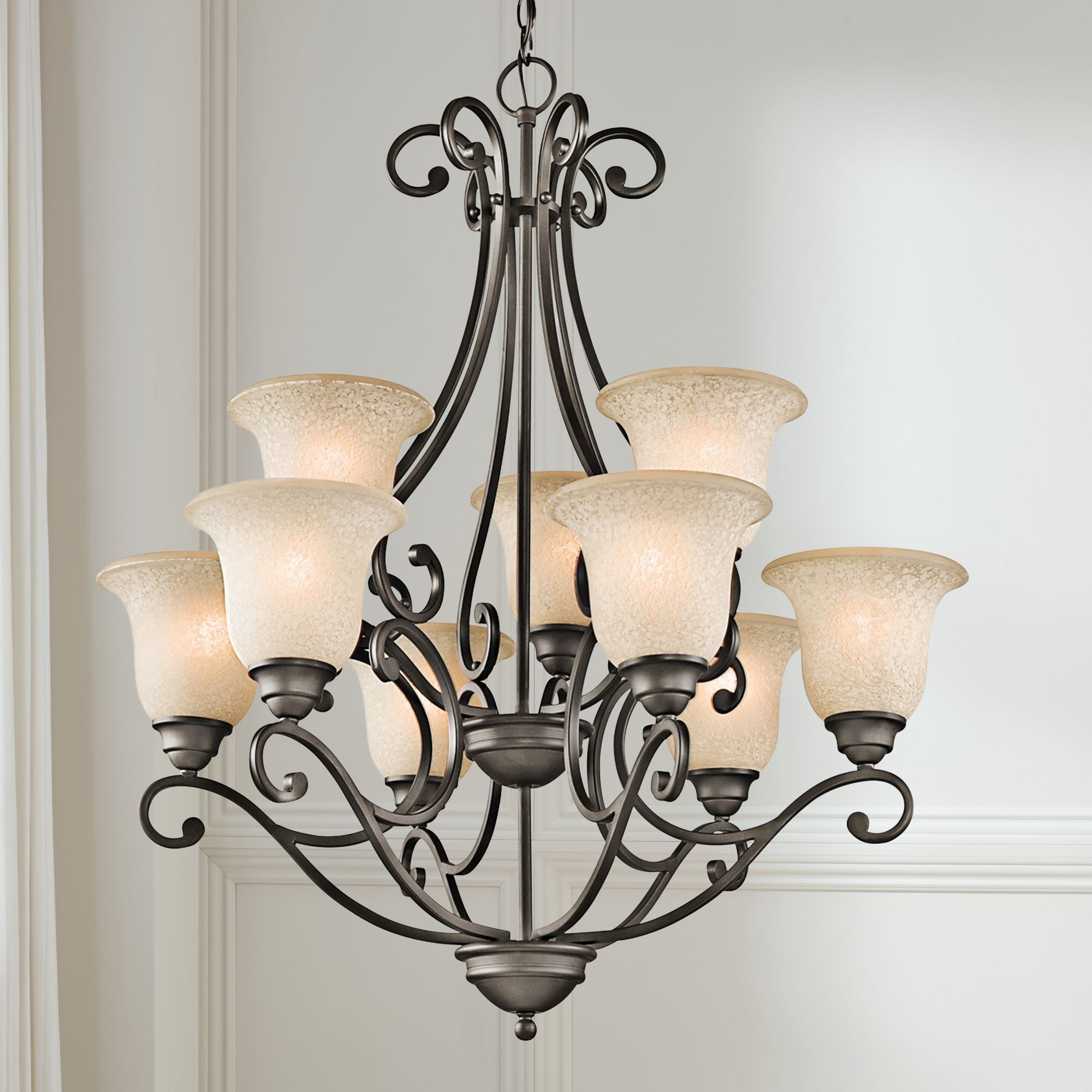 Kichler Camerena 30" Wide Olde Bronze 9Light Chandelier 2V875