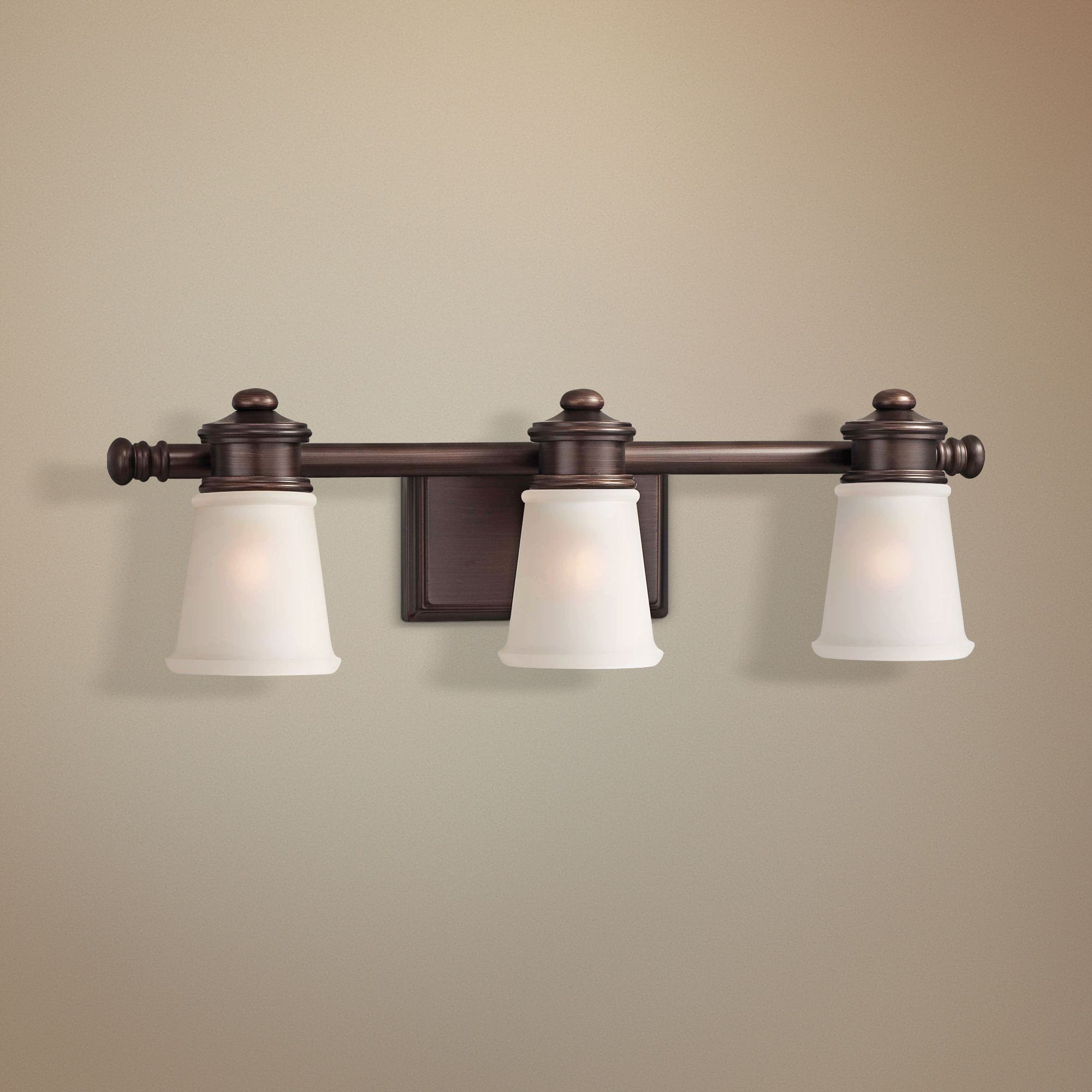 Transitional 23 1/2" Wide Brushed Bronze Bath Light 2W976 Lamps Plus