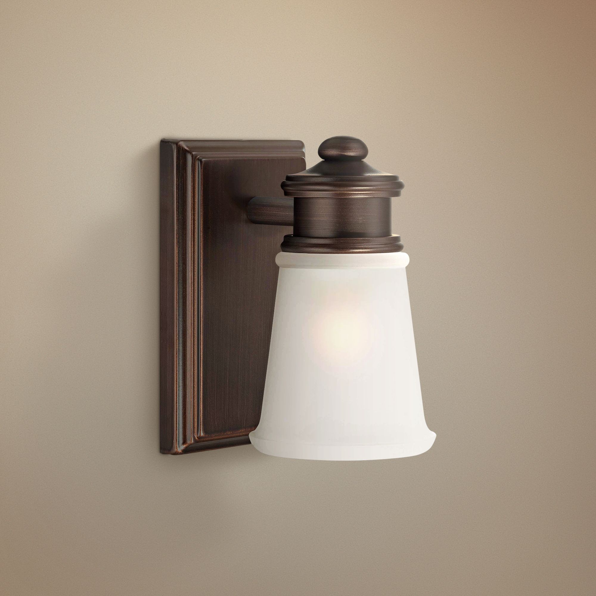 Transitional 5 3/4" High Brushed Bronze Wall Sconce 2W978 Lamps Plus