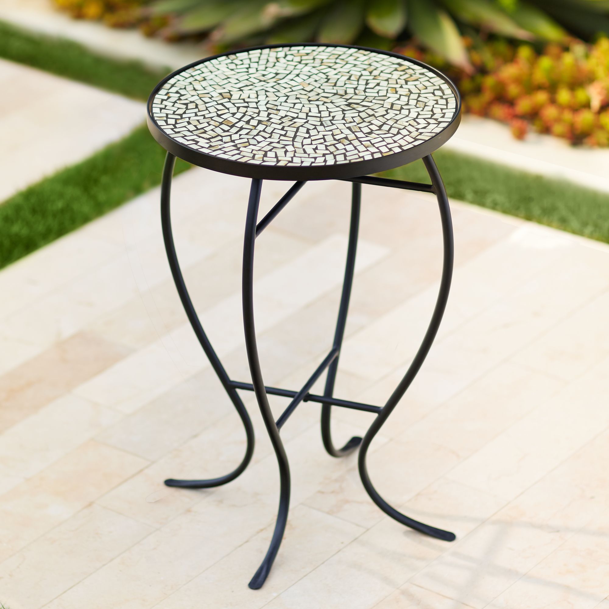Zaltana Mosaic Outdoor Accent Table 2X593 Lamps Plus