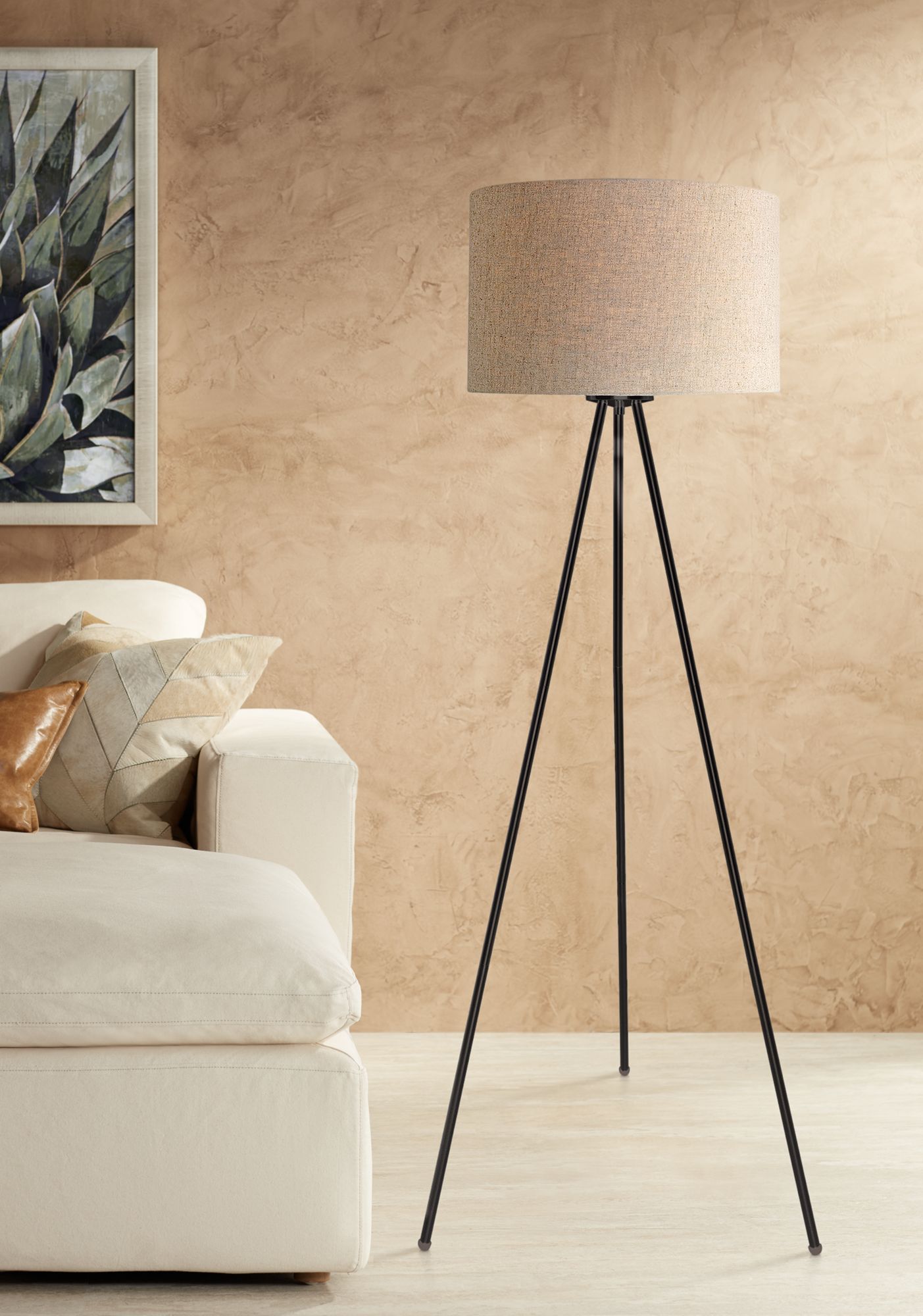 Lite Source Tullio Dark Bronze Tripod Floor Lamp 33F04 Lamps Plus