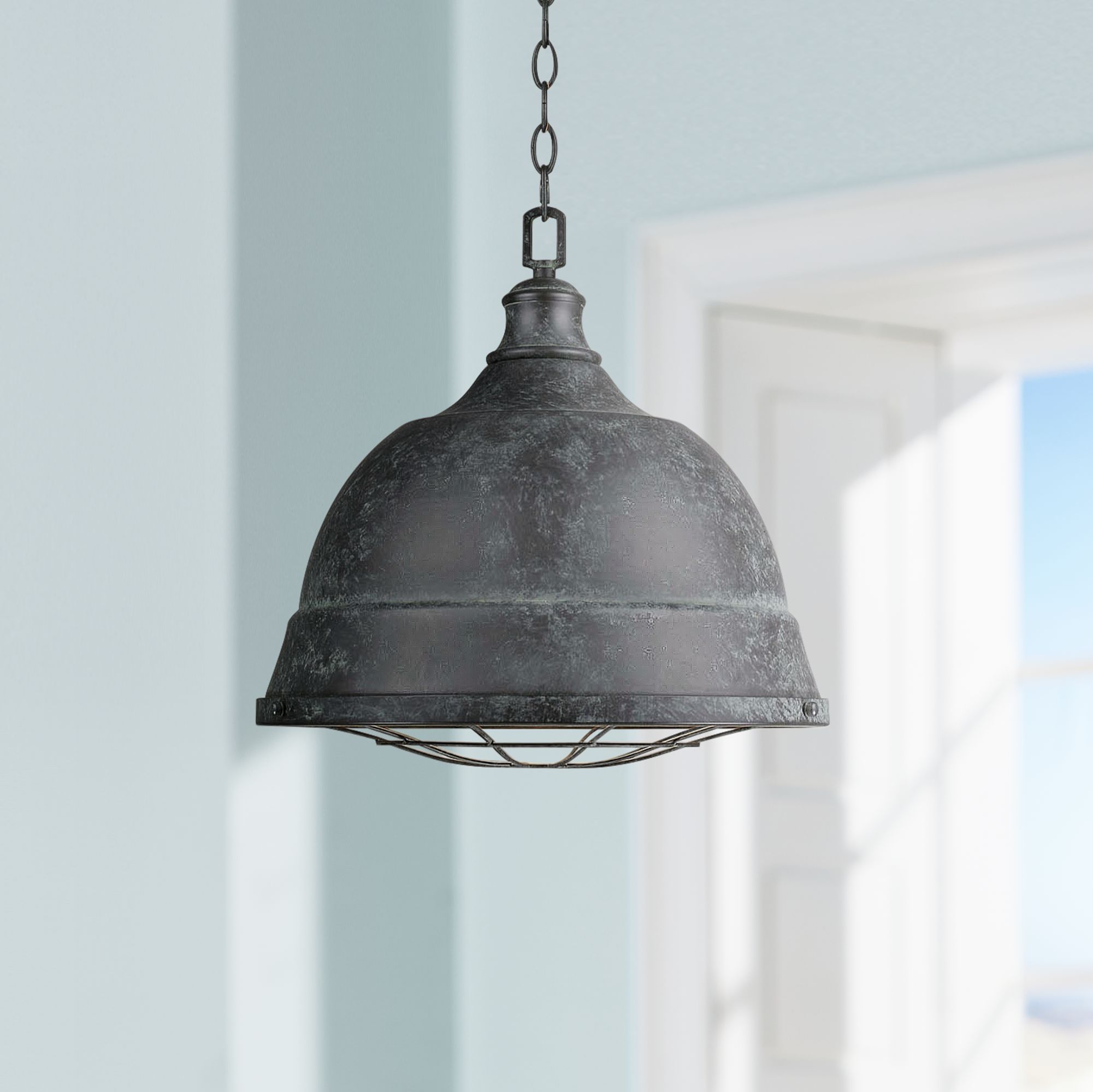 Bartlett 16 1/2" Wide Black Patina Pendant Light 33R51 Lamps Plus