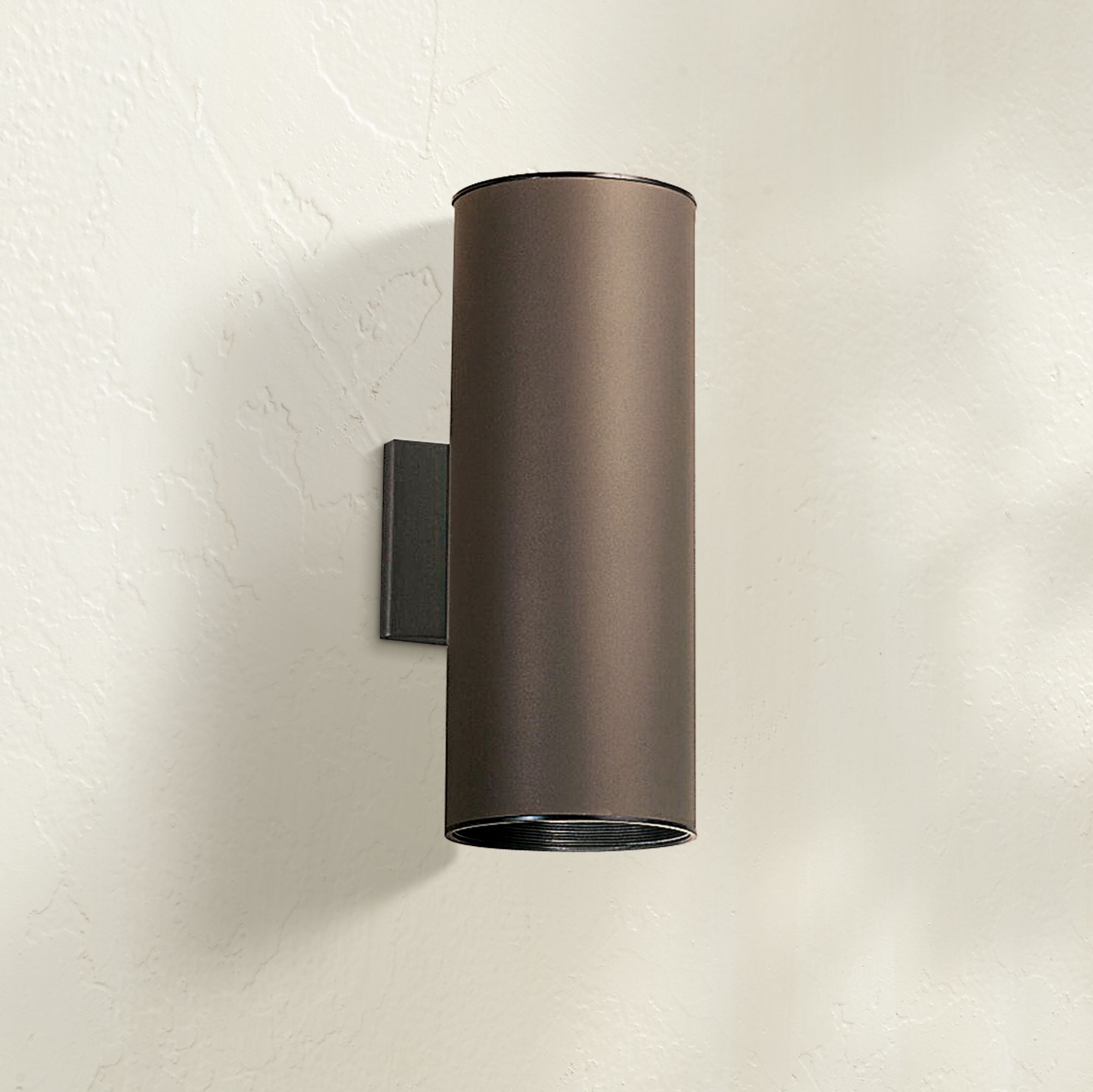 Kichler Tube 15" High Bronze Up/Down Tube Light 34246 Lamps Plus