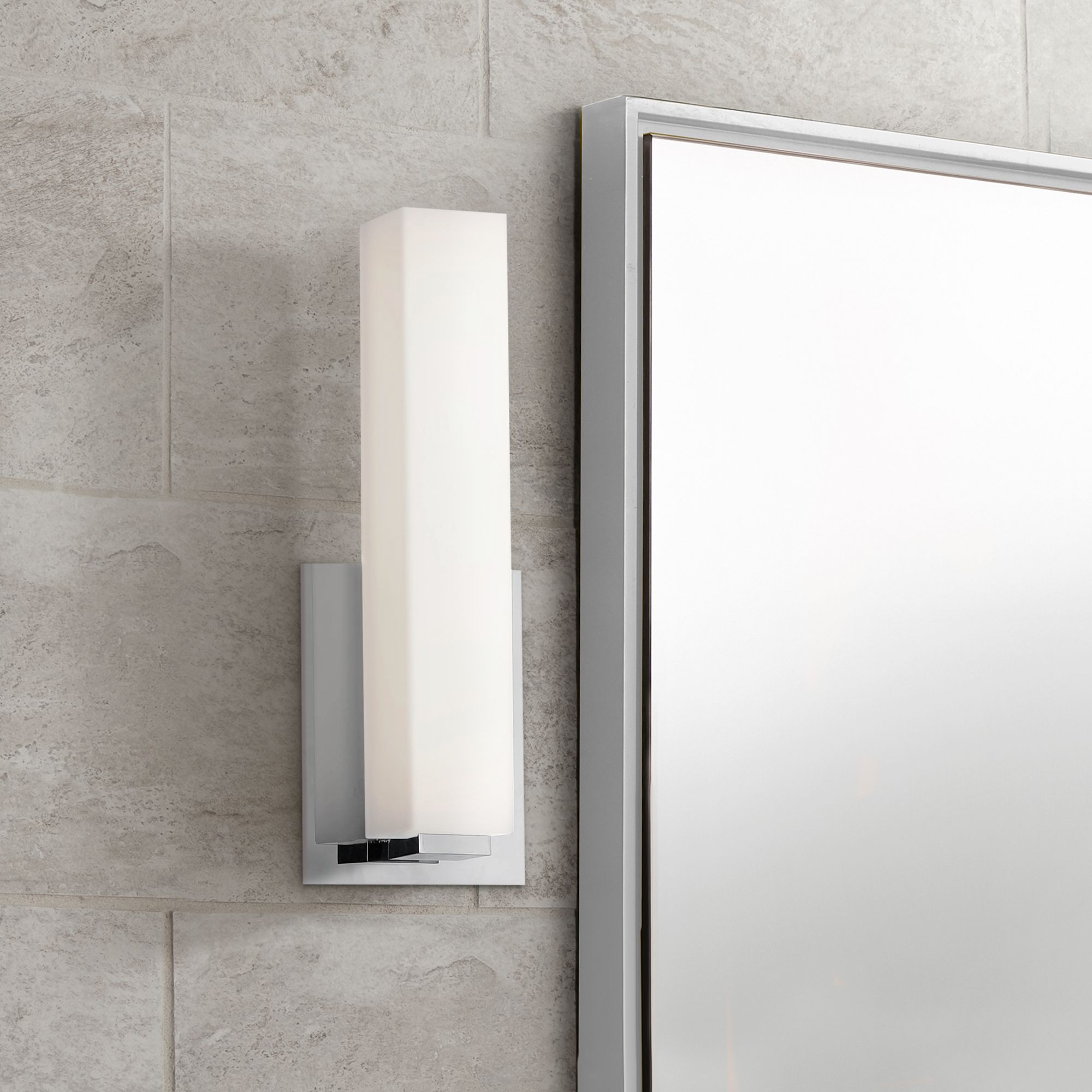 Vanity 10 1/2" High Polished Chrome LED Bath Light - #350P1 | Lamps Plus