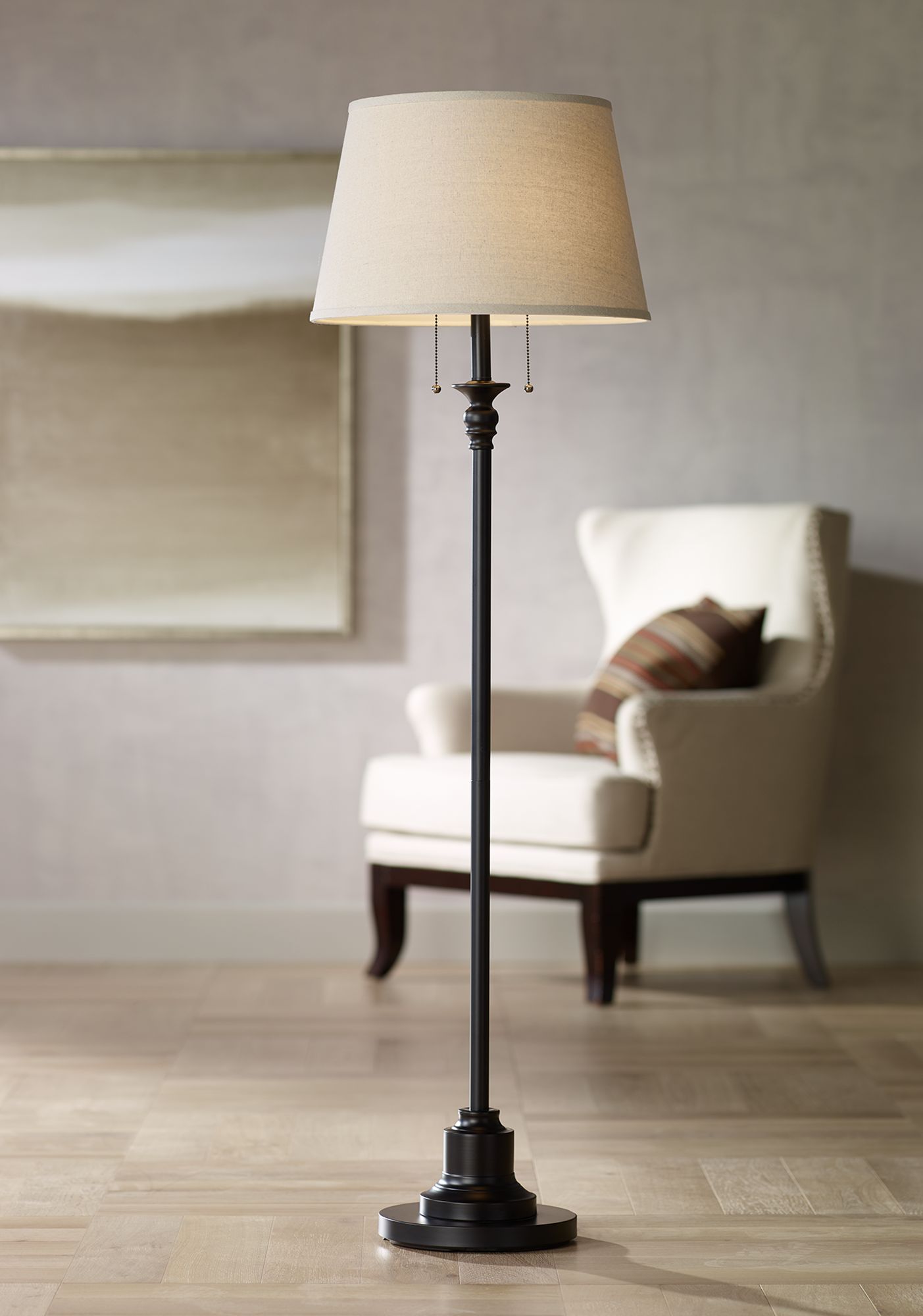 Spenser Oiled Bronze Floor Lamp 35E32 Lamps Plus
