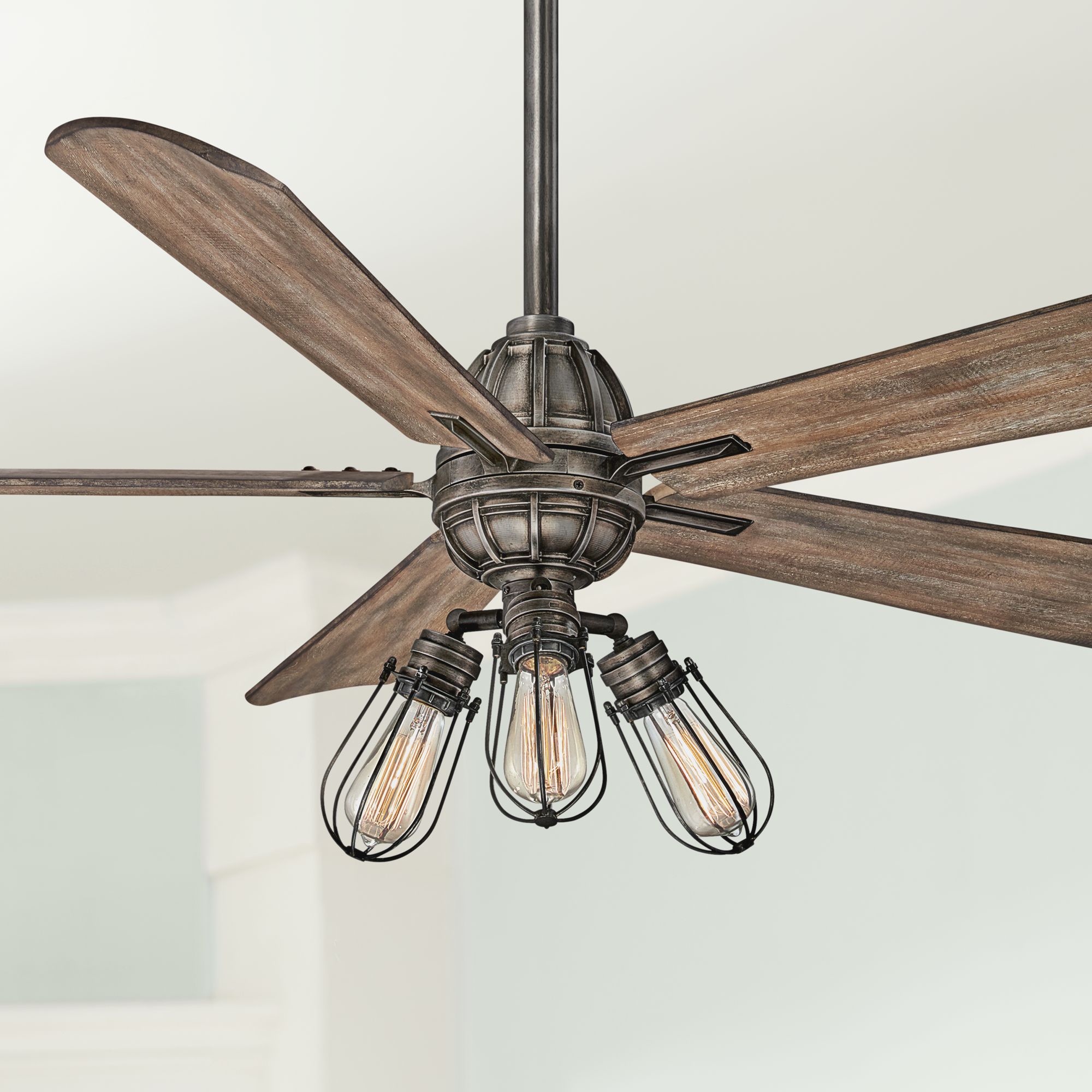 56" Minka Aire Alva Heirloom Bronze LED Ceiling Fan 37Y26 Lamps Plus