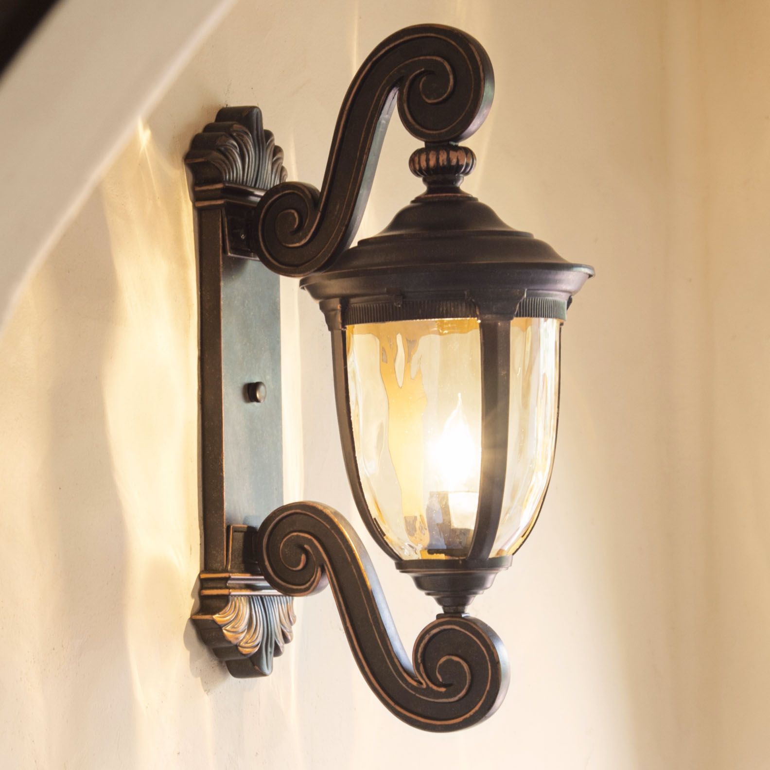 Bellagio 24" High Bronze Dual Scroll Arm Outdoor Wall Light 40276