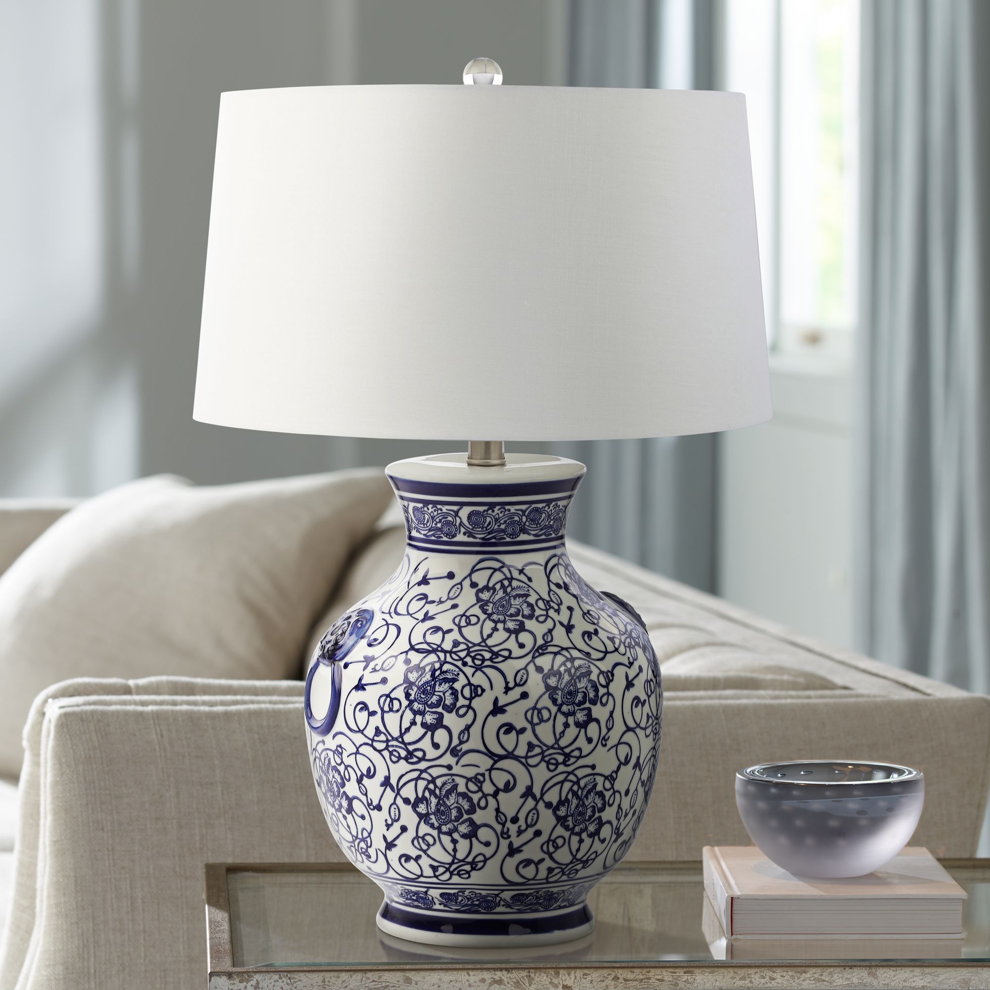 Orren Blue and White Ceramic Table Lamp 40C33 Lamps Plus