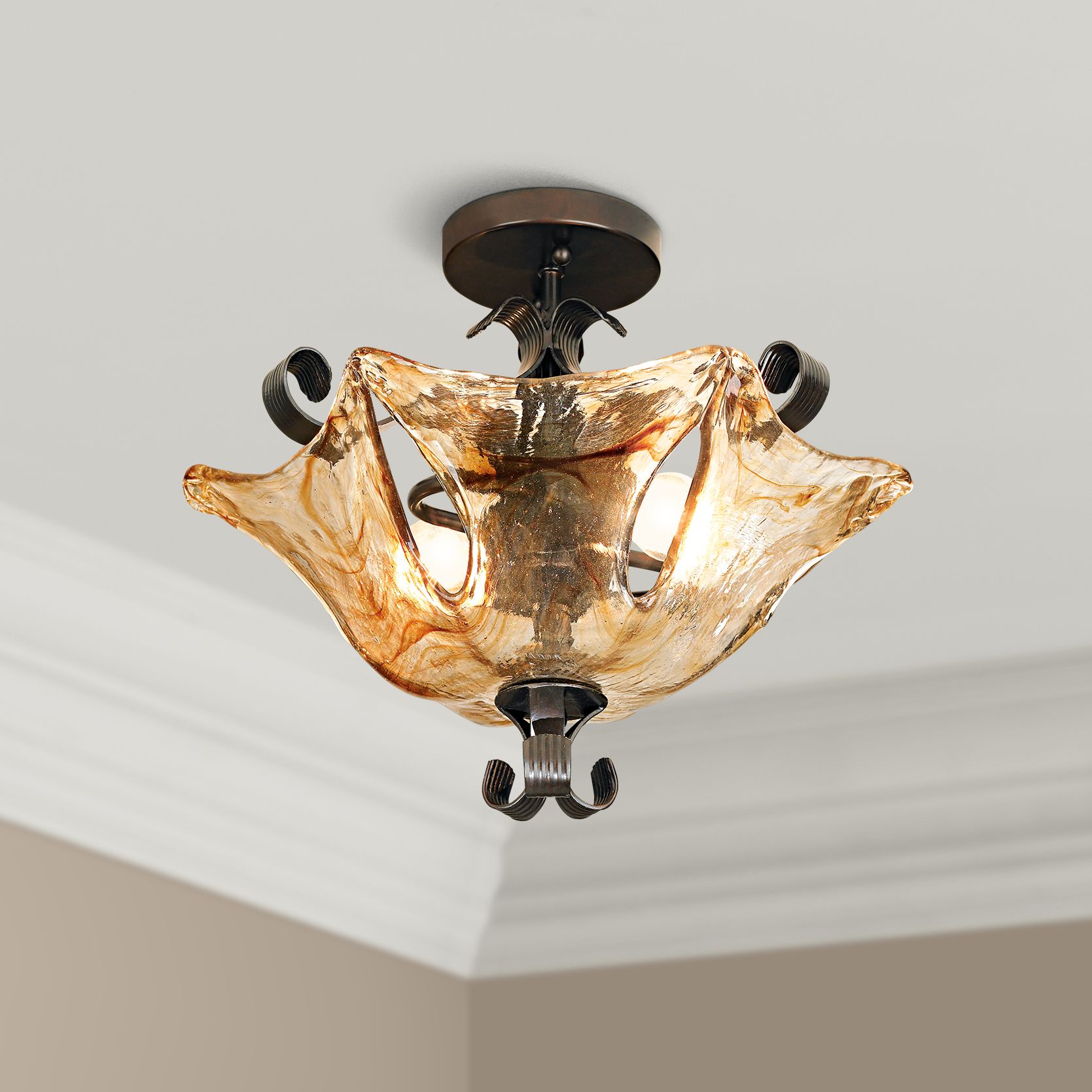 Uttermost Vetraio Collection 17" Wide Ceiling Light Fixture 41088