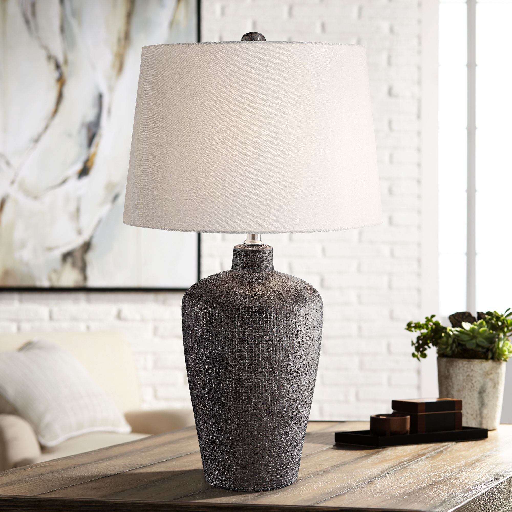 Lite Source Clayton Bronze Ceramic Table Lamp 42C75 Lamps Plus