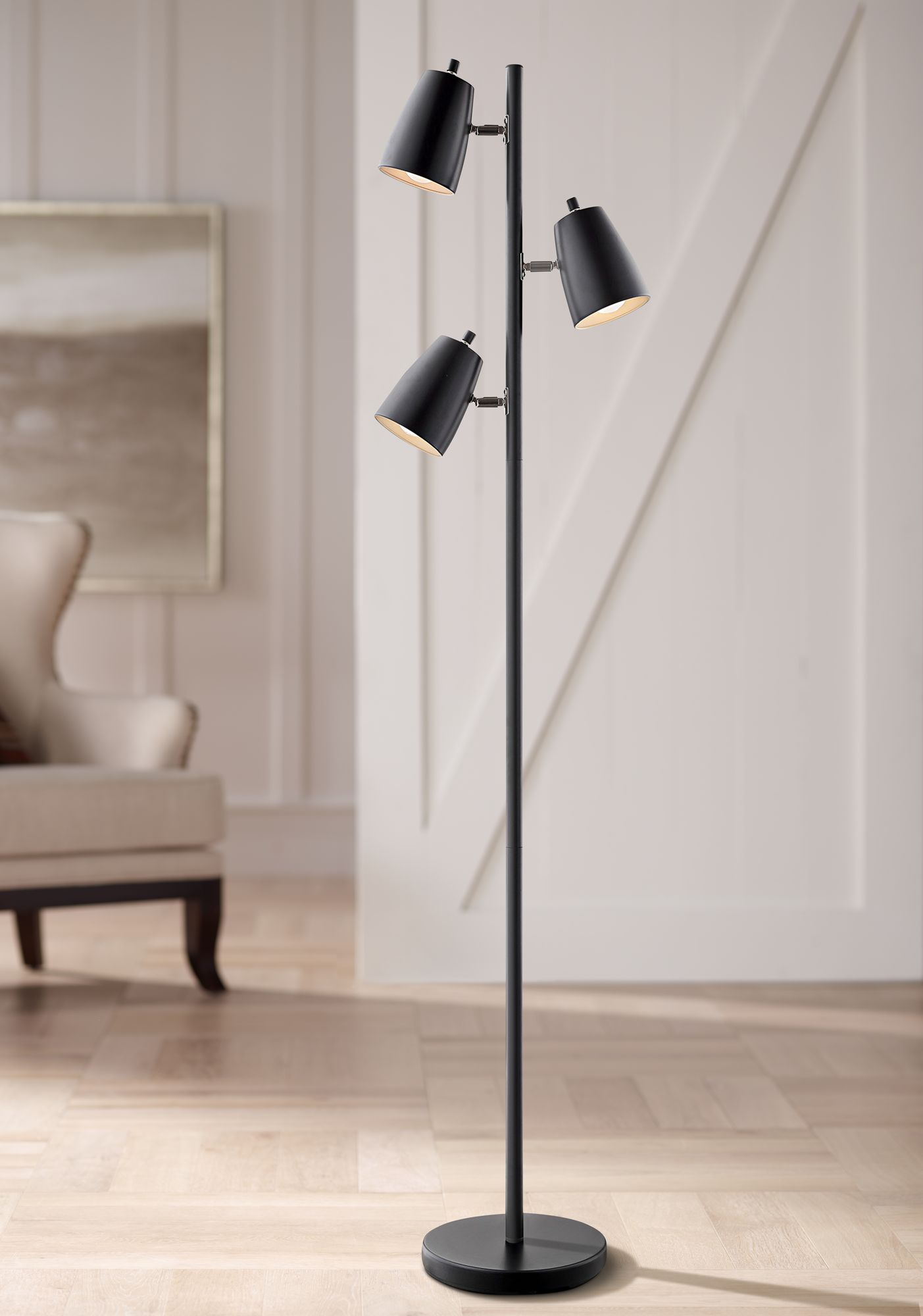 Lite Source Ronnie Black 3Light Tree Floor Lamp 42G07 Lamps Plus