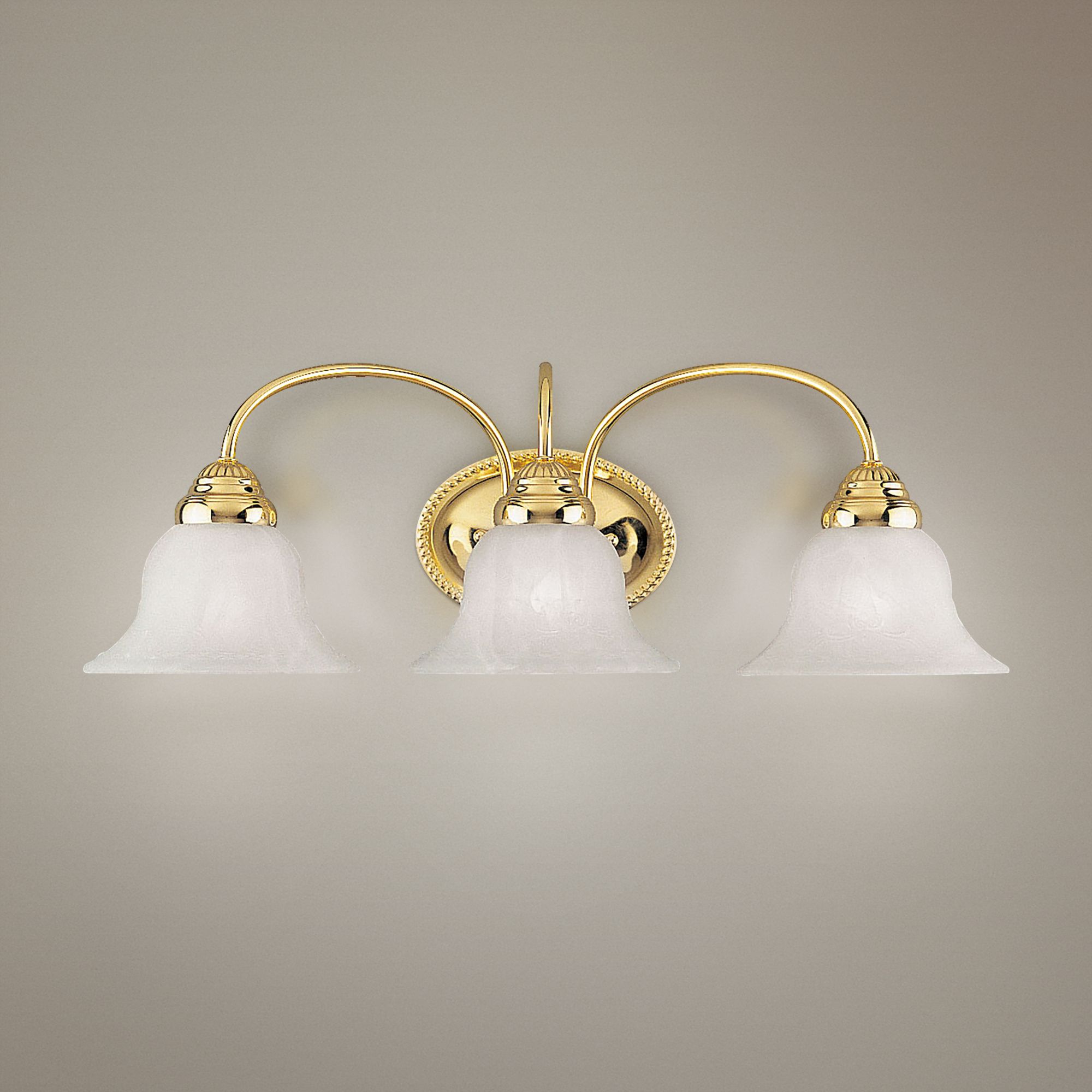 Edgemont 23 1/2" Wide Polished Brass 3Light Bath Light 42X95