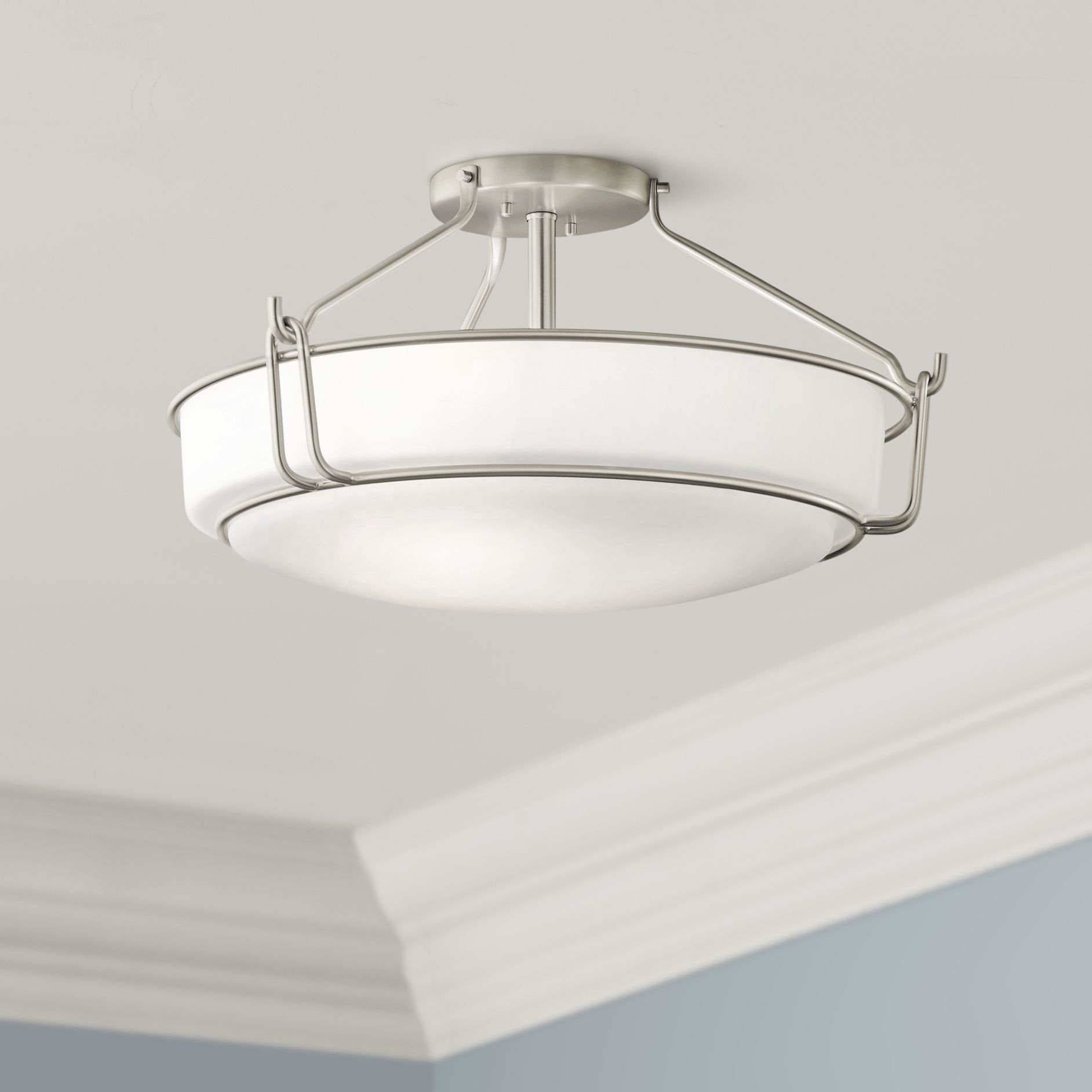 Kichler Alkire 22" Wide Brushed Nickel Ceiling Light 43Y28 Lamps Plus