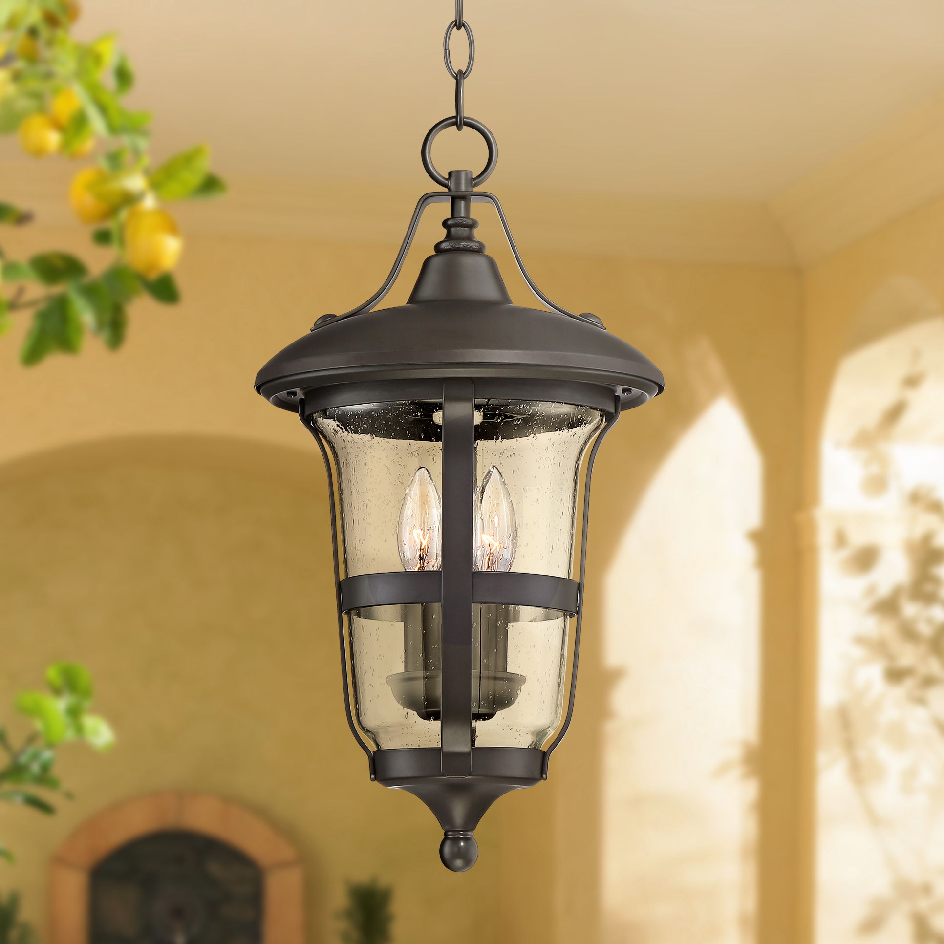 Birmingham 19" High Bronze 3Light Outdoor Hanging Light 44X46