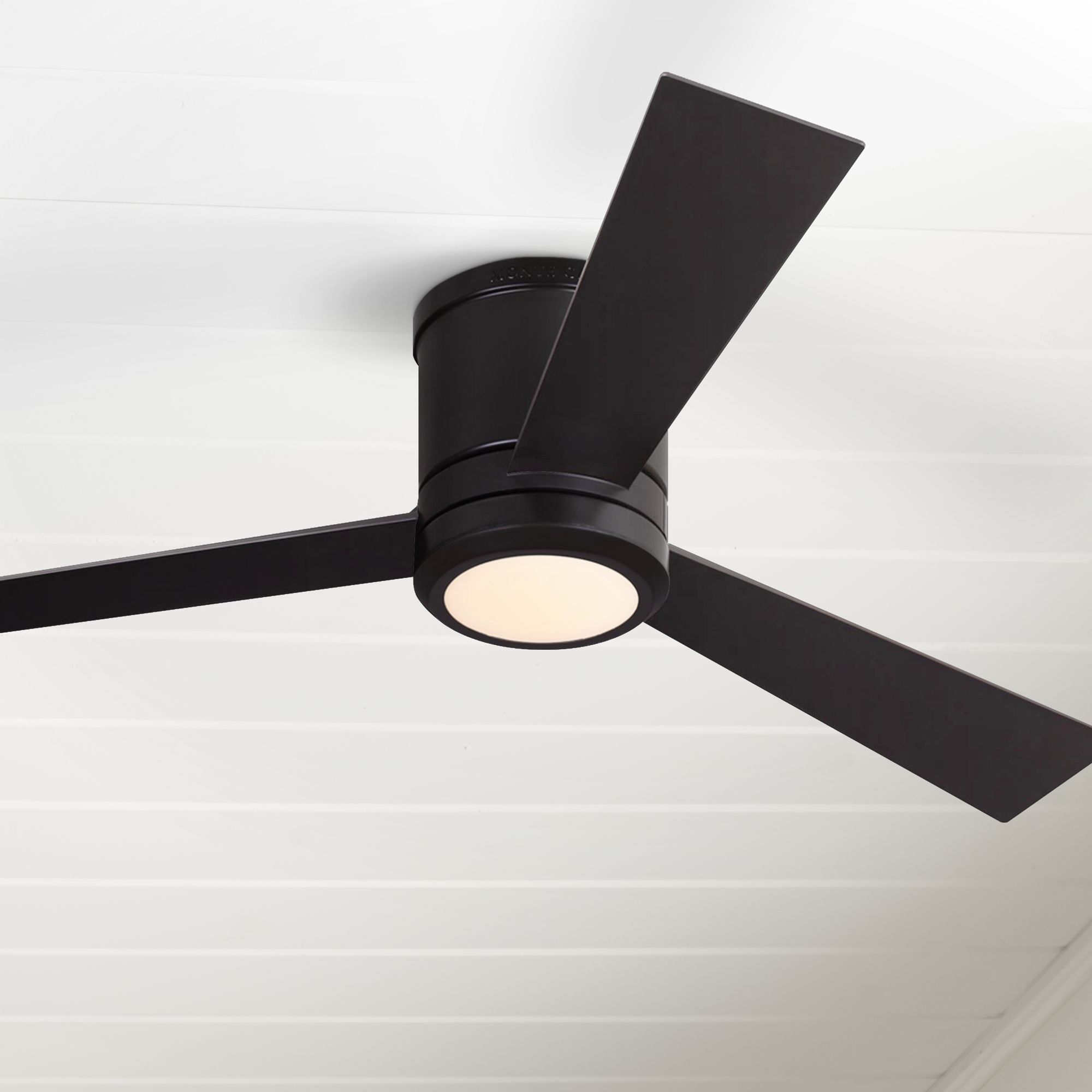 52" Clarity Oil Rubbed Bronze Hugger LED Ceiling Fan 45A19 Lamps Plus