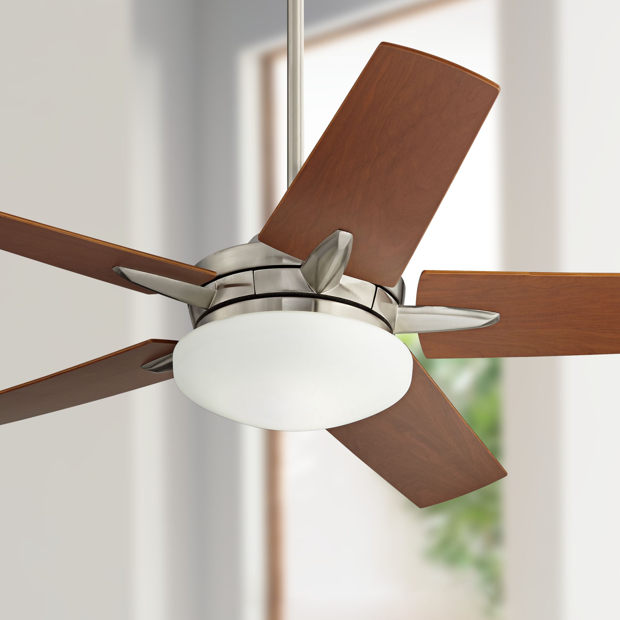 56" Casa Endeavor LED Brushed Nickel Ceiling Fan 45F28 Lamps Plus