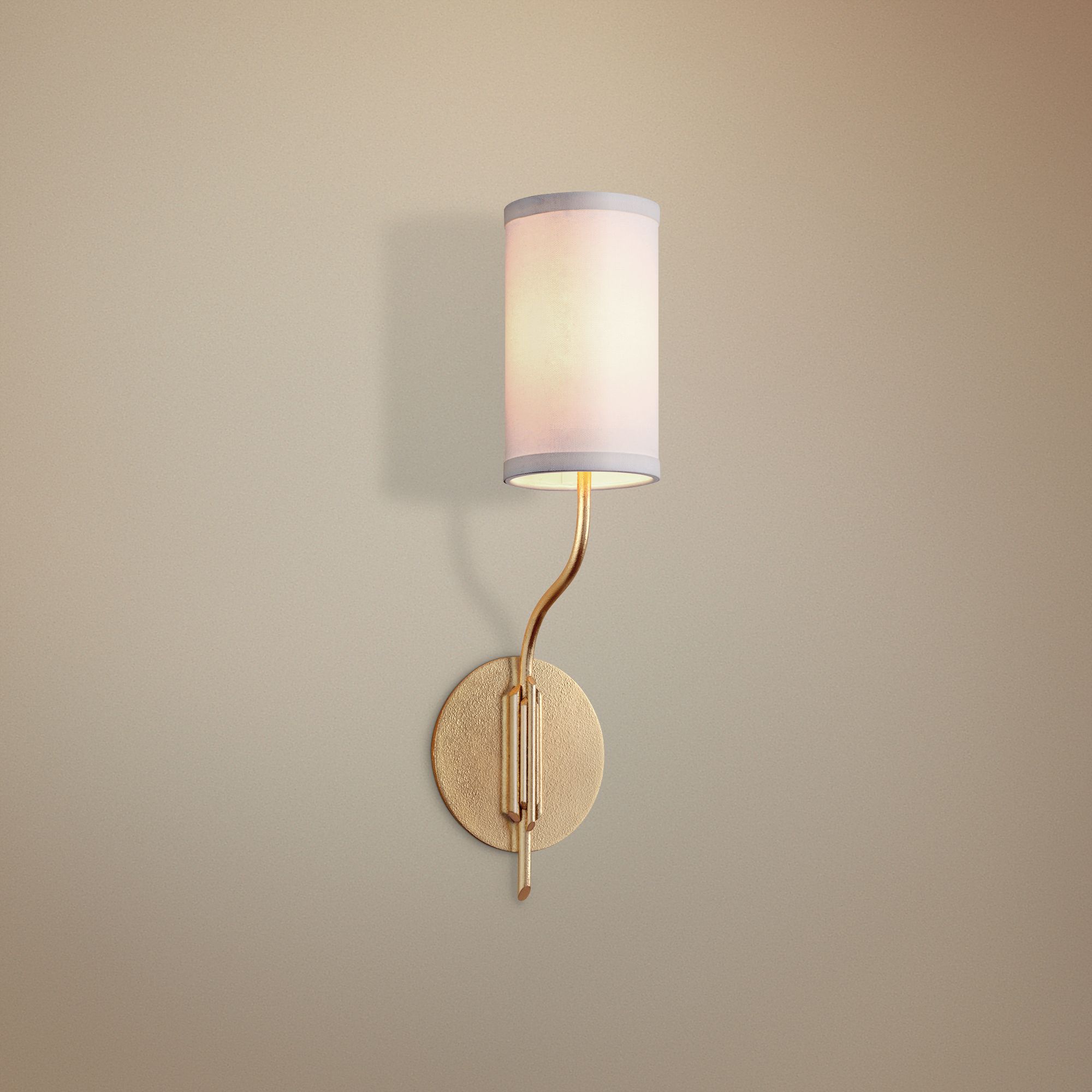 Juniper 21" High Textured Gold Leaf Wall Sconce 45H37 Lamps Plus