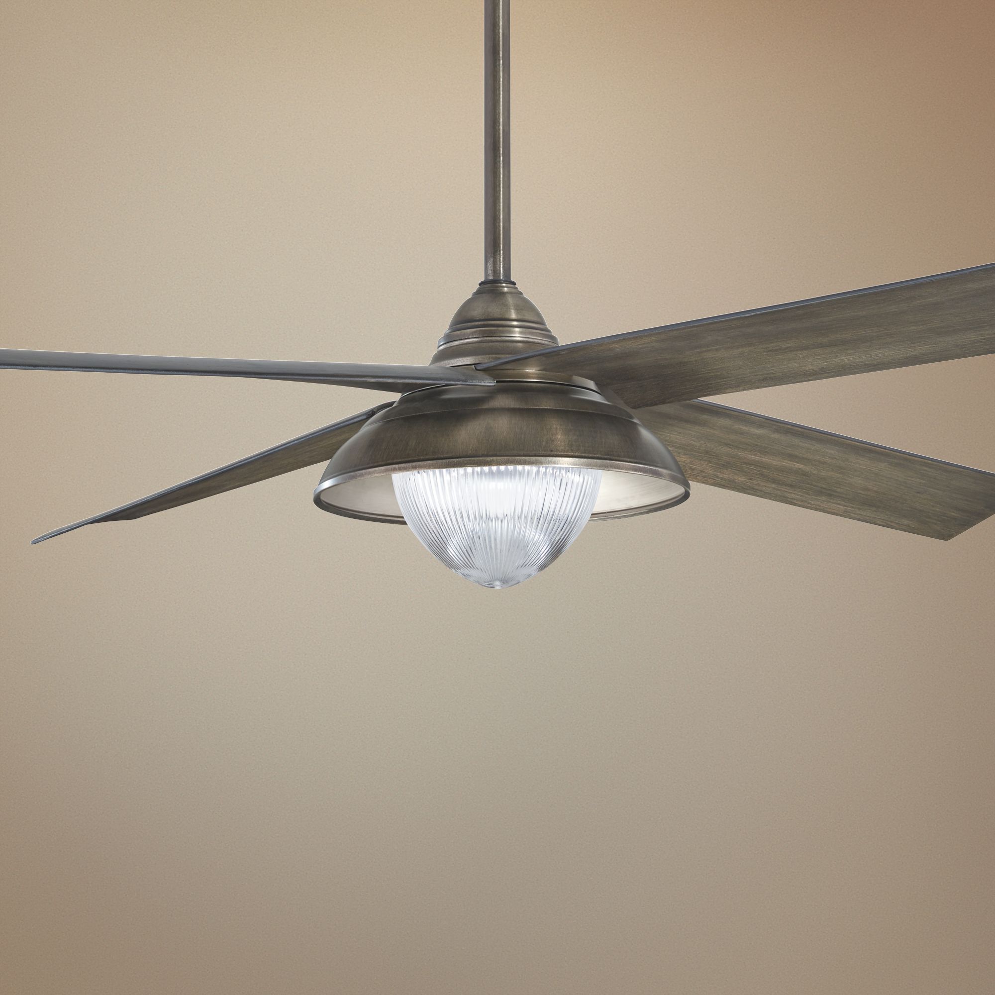 56" Minka Aire Shade Heirloom Bronze LED Outdoor Ceiling Fan 45T90