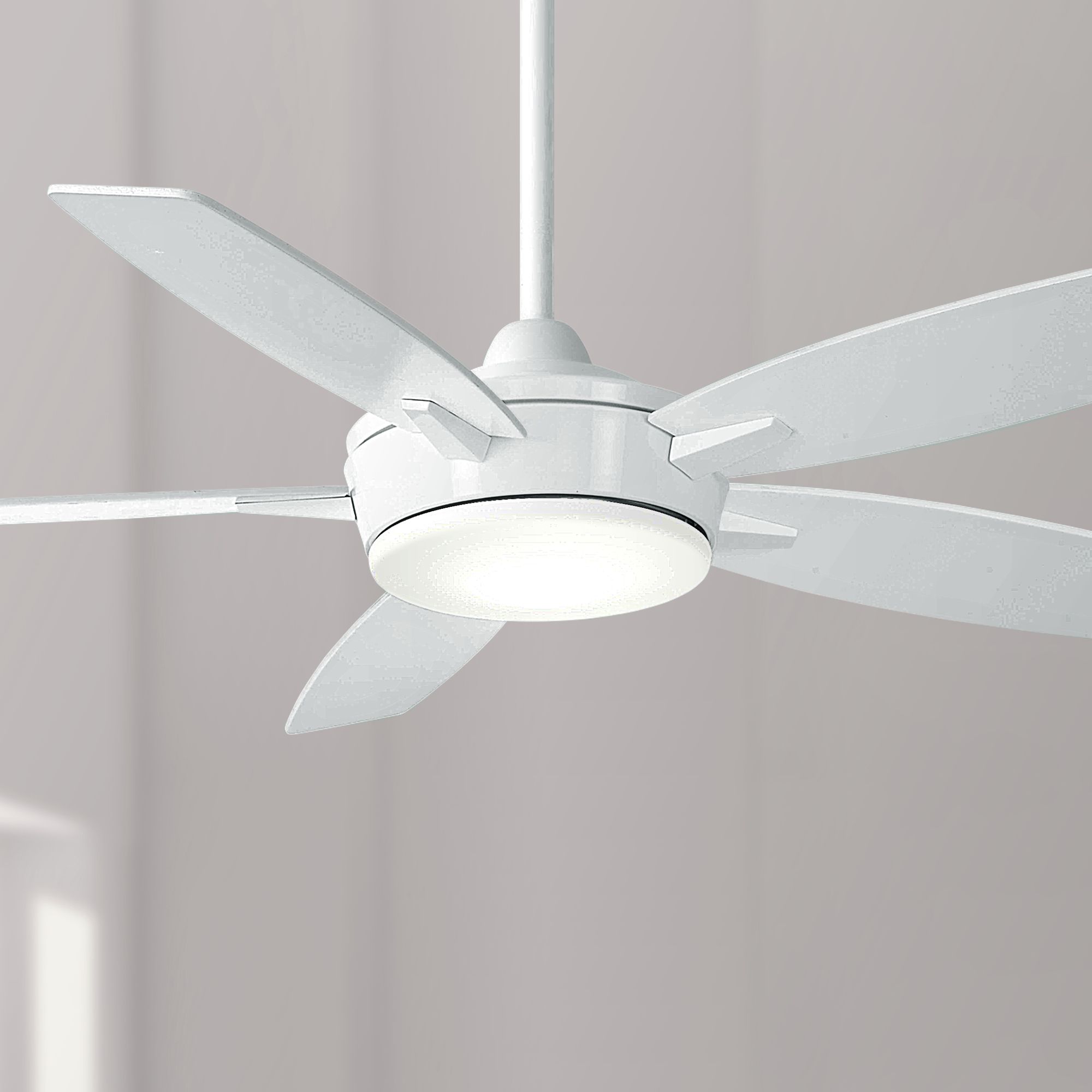 52" Minka Aire Espace White LED Ceiling Fan with Remote Control