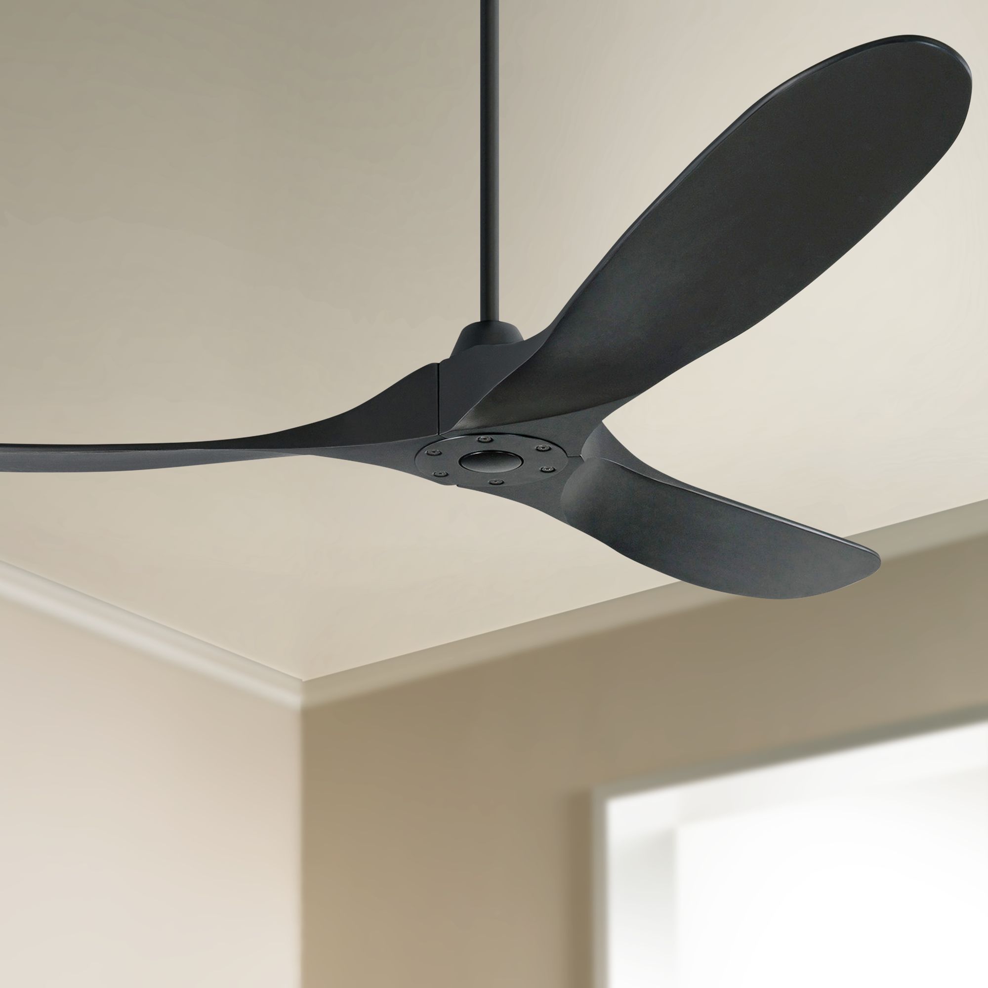 60" Monte Carlo Maverick Matte Black Ceiling Fan 45W13 Lamps Plus