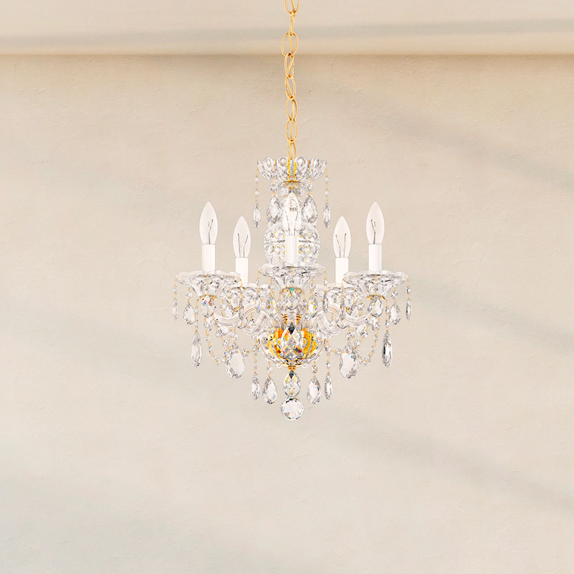 Schonbek Sterling 16" Wide Heritage Crystal Chandelier 46536 Lamps