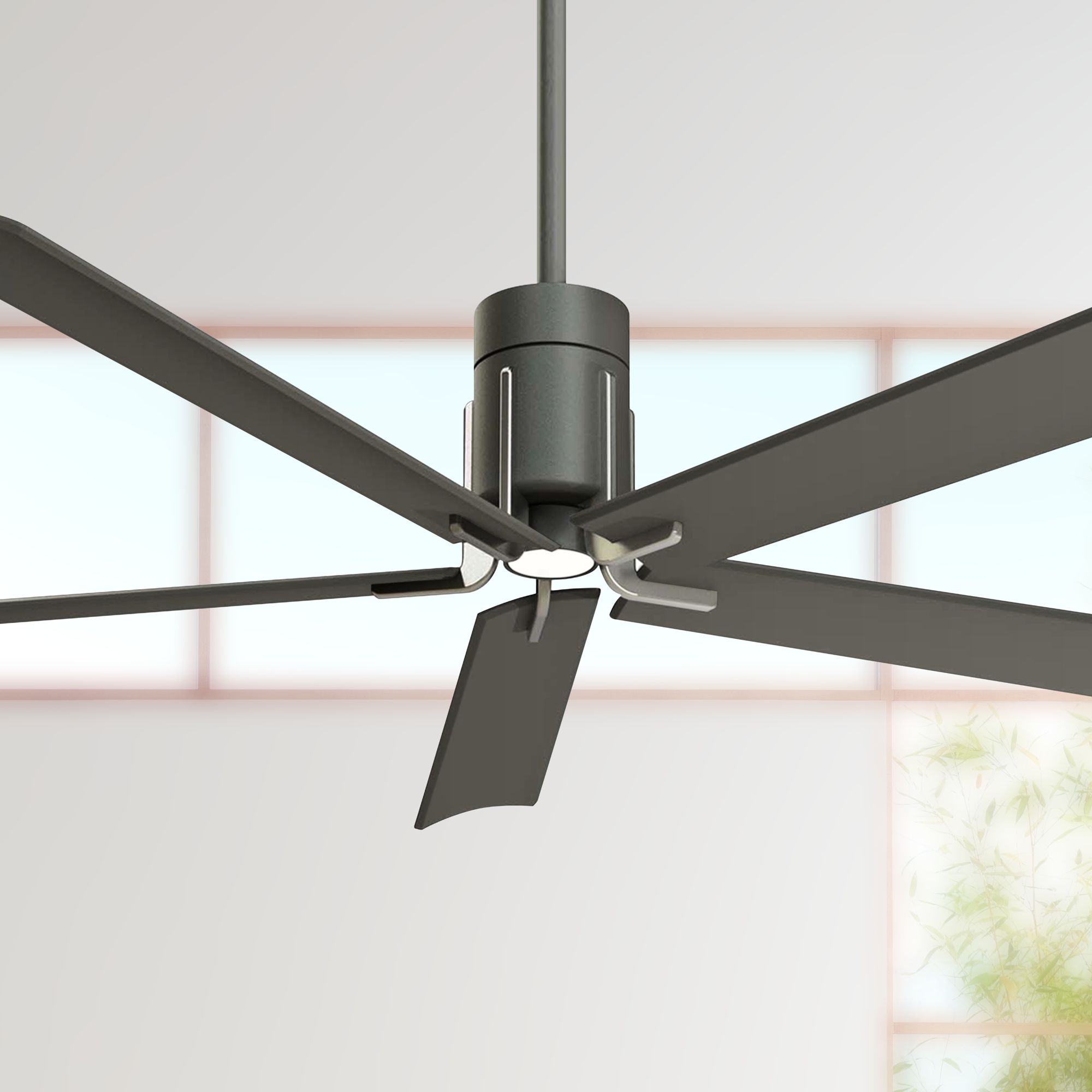 60" Minka Aire Clean Grey Iron LED Ceiling Fan 46A02 Lamps Plus