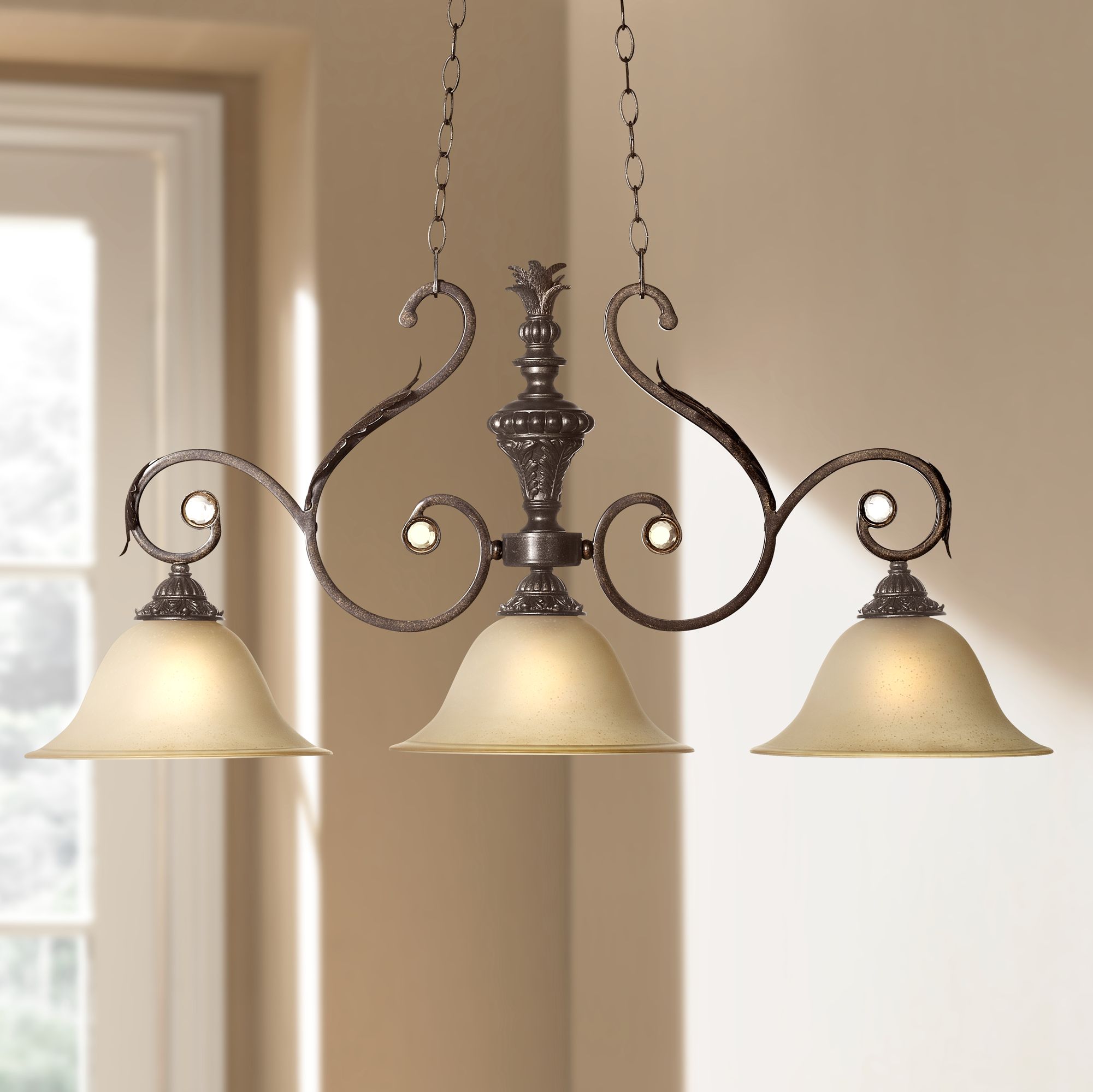 Kathy Ireland Ramas de Luces Bronze 40" Wide Chandelier 48386