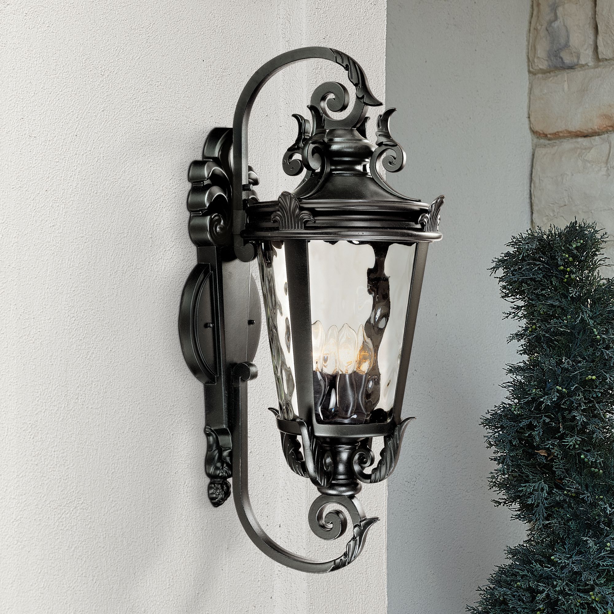Casa Marseille 31" High Large Black Outdoor Wall Light 49295 Lamps