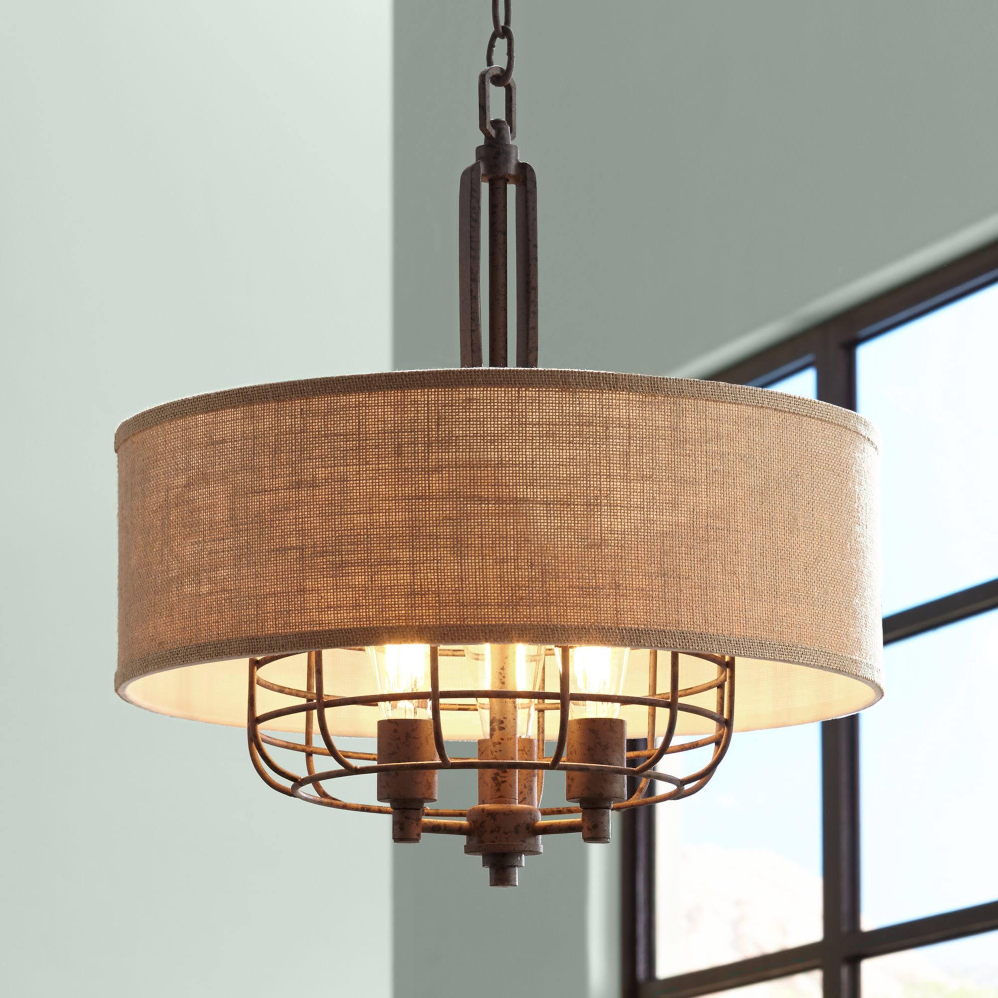 Tremont 20" Wide Rust Pendant Light by Franklin Iron Works 4C329