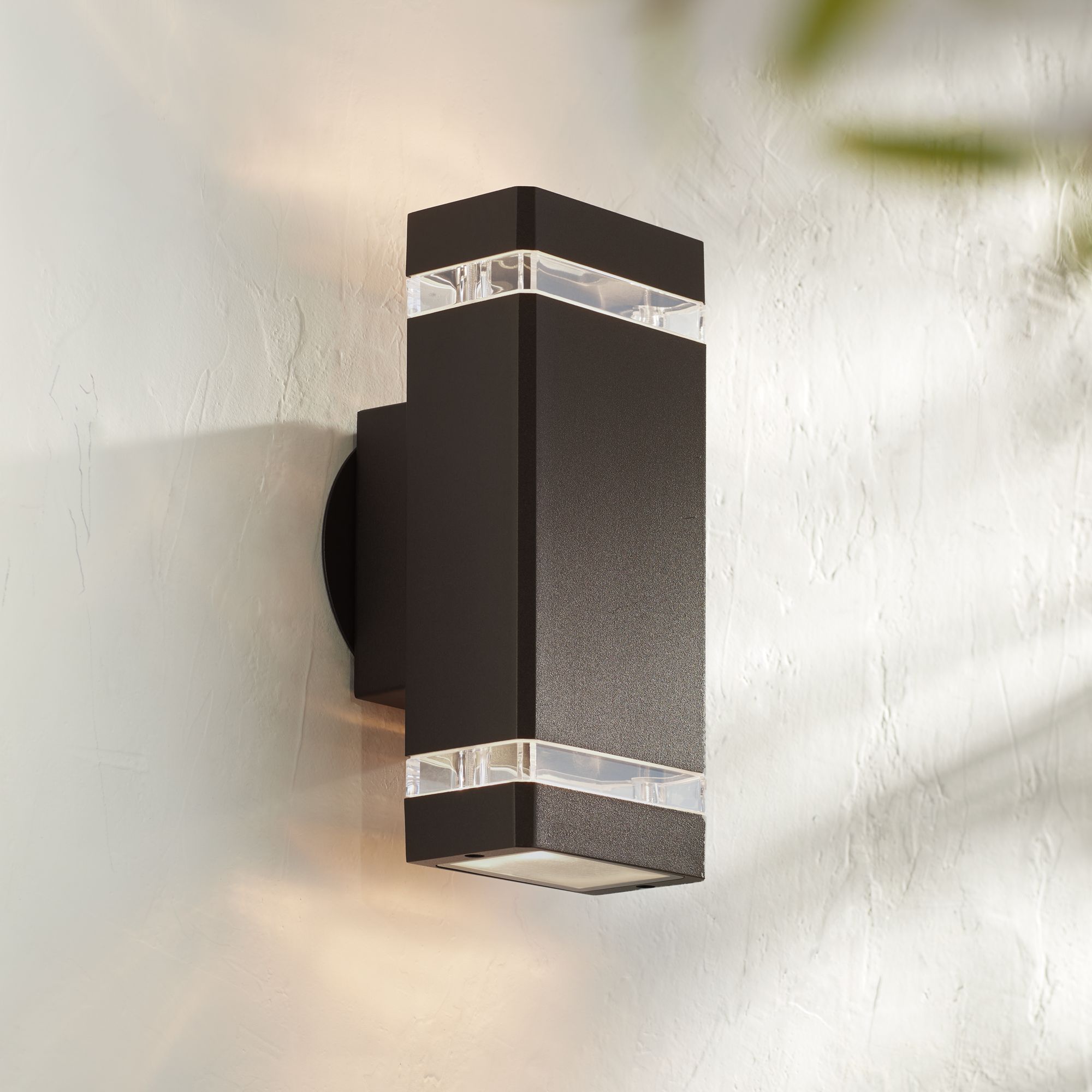 Possini Euro Rectangular Bronze Up/Down Outdoor Wall Light 4C903