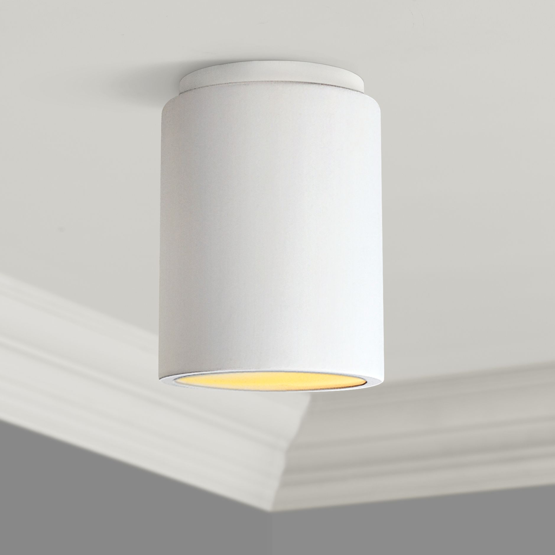 Justice Design 6 1/2" Wide Cylinder Ceramic Ceiling Light 4F405