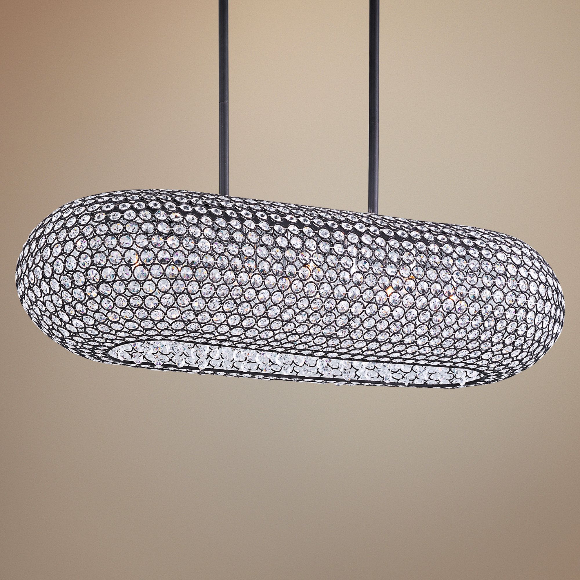 Maxim Glimmer 34" Wide Bronze Island Pendant Chandelier 4Y246