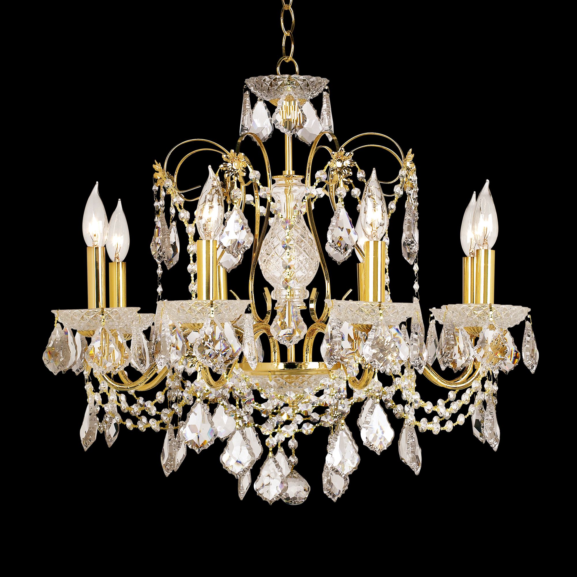 James R. Moder Belle Wave Eight Light Chandelier 51188 Lamps Plus