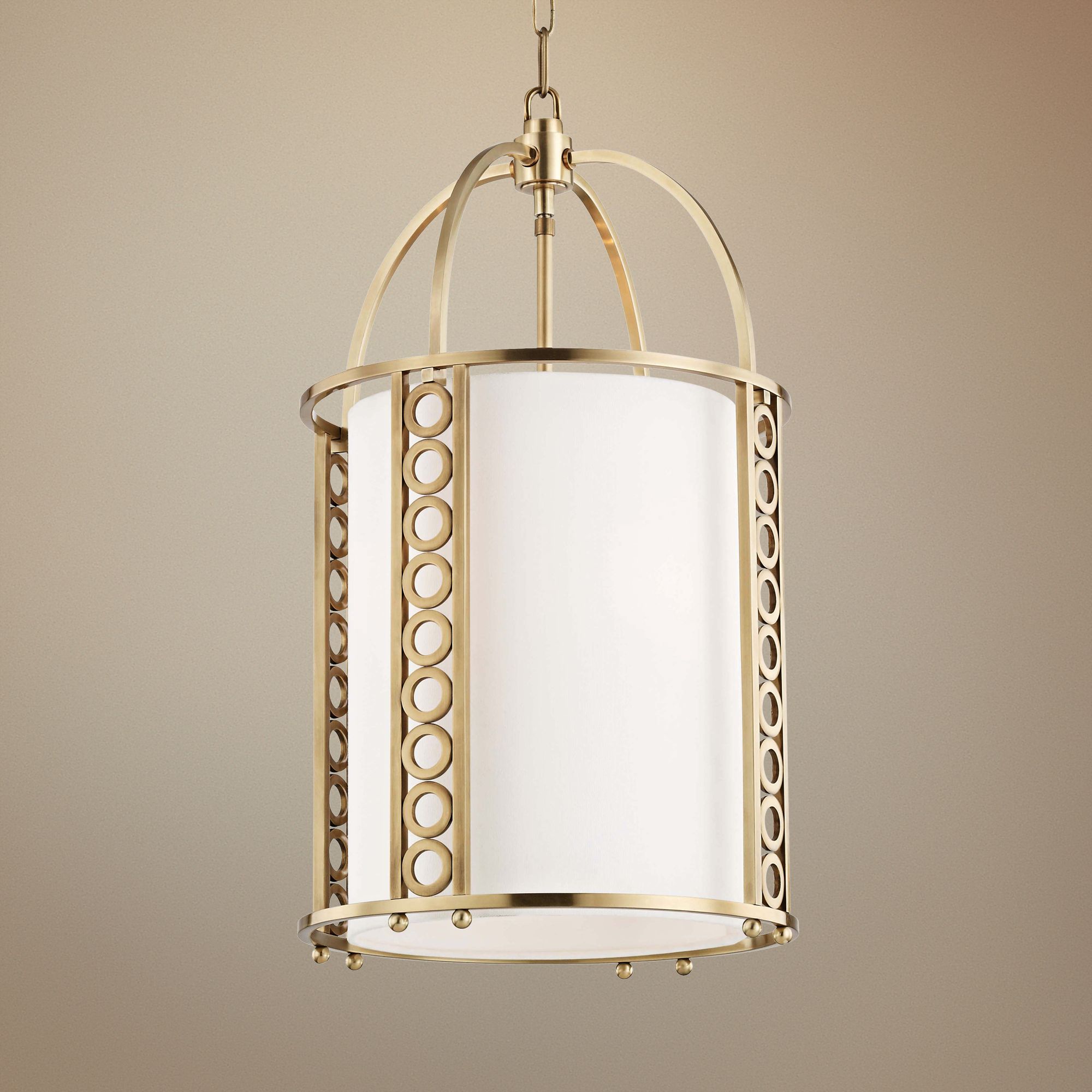 Hudson Valley Infinity 14" Wide Aged Brass Pendant Light 59C17