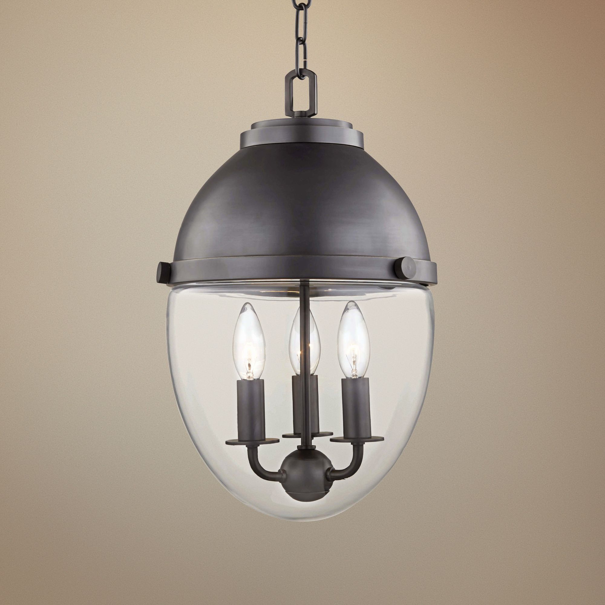 Hudson Valley Kennedy 10"W Old Bronze 3Light Mini Pendant 59C80