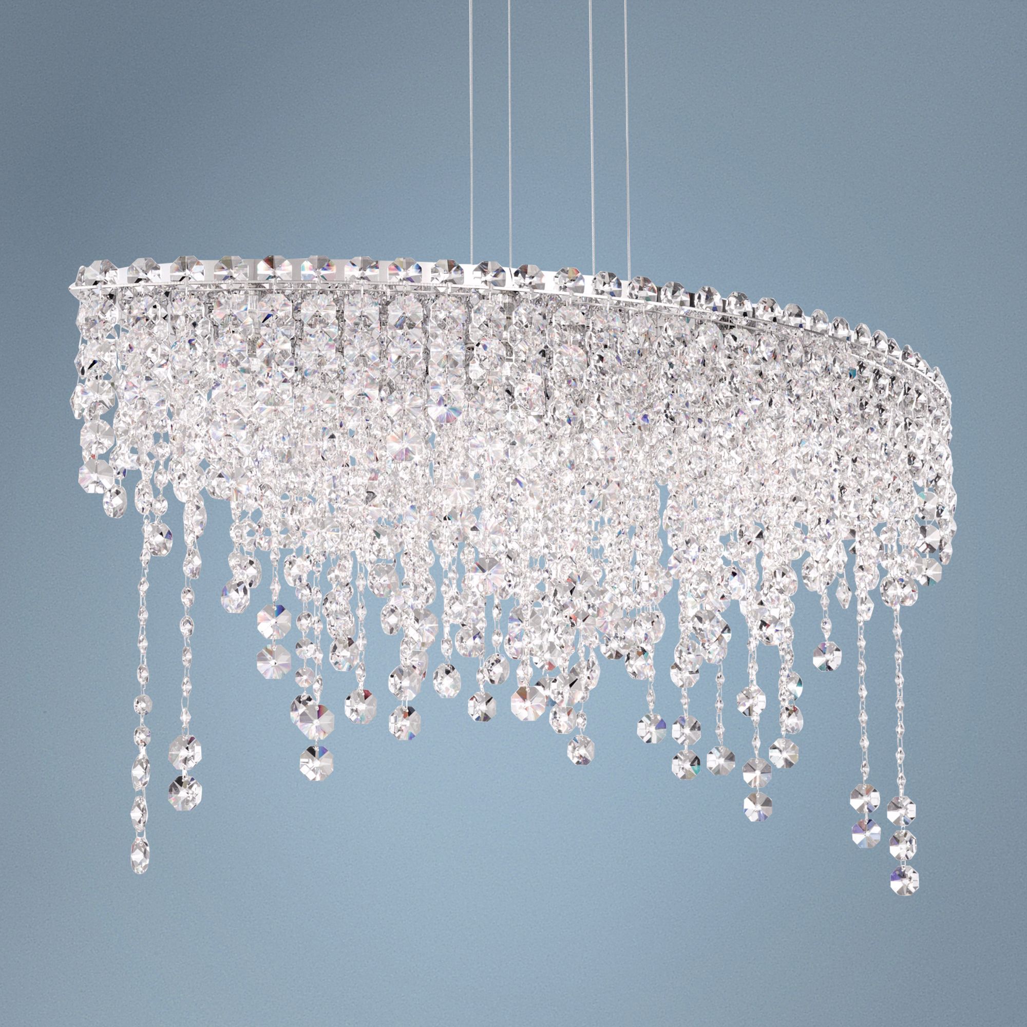 Schonbek Chantant 33" Wide Small Crystal Pendant Light 5W316 Lamps