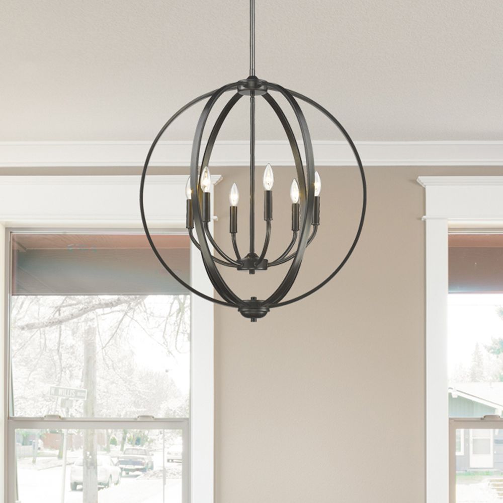 Colson 25 3/4" Wide Etruscan Bronze 6Light Orb Chandelier 60H83