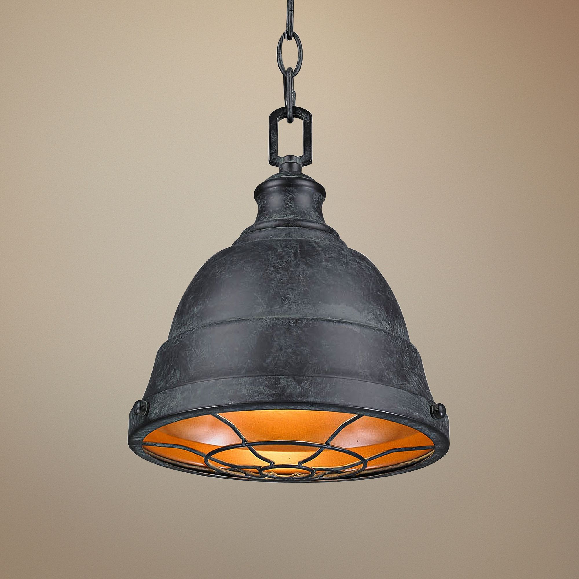 Bartlett 9 1/4" Wide Black Patina Mini Pendant 60K56 Lamps Plus
