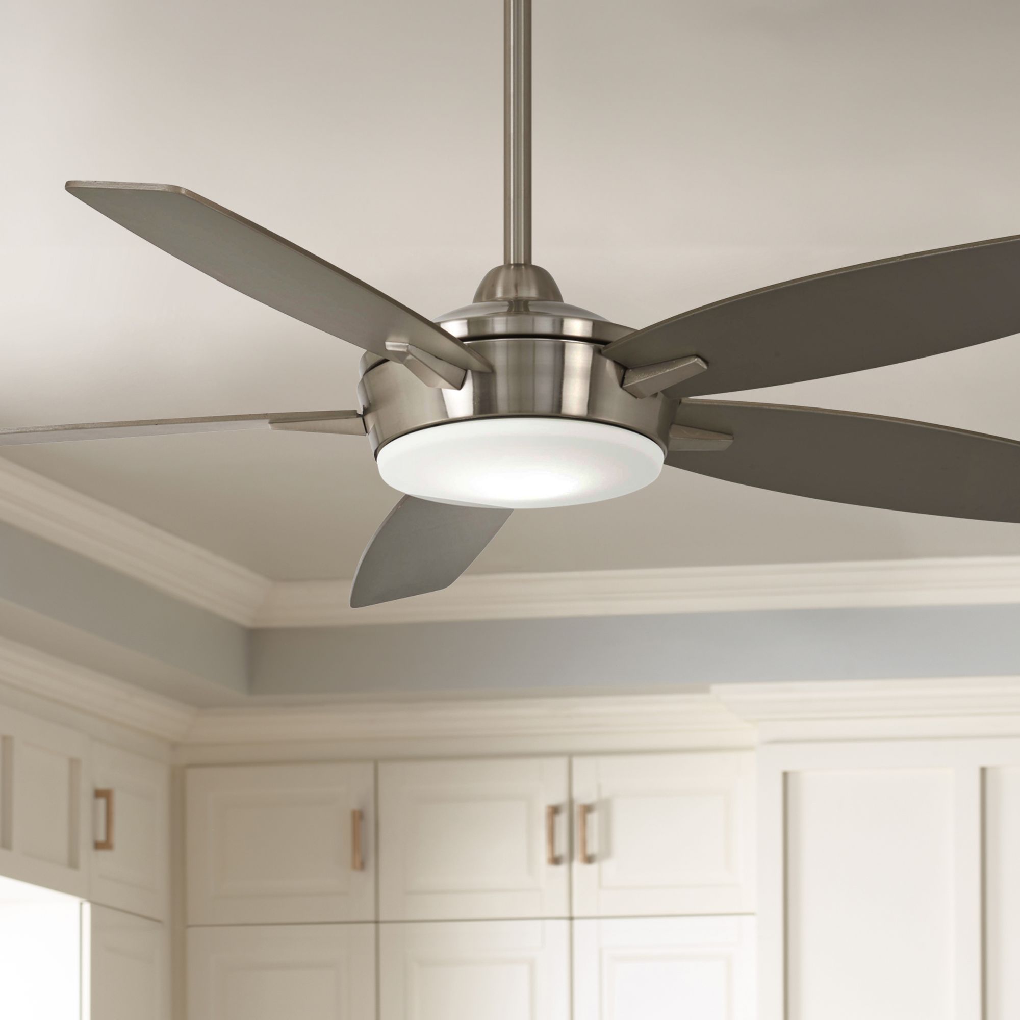 52" Minka Aire Espace Brushed Nickel LED Ceiling Fan 60R09 Lamps Plus