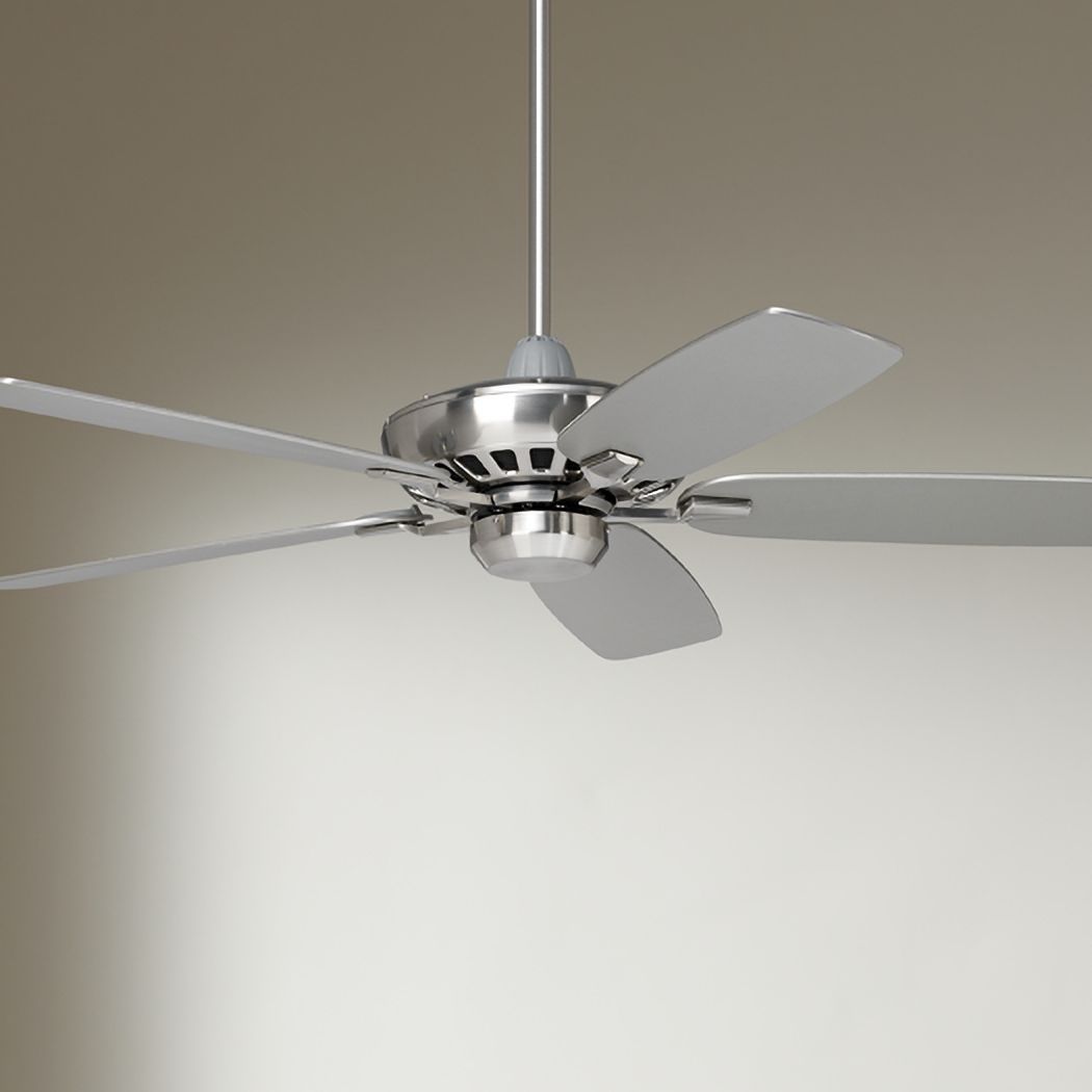 52" Quorum Mykonos Satin Nickel Ceiling Fan 72N37 Lamps Plus