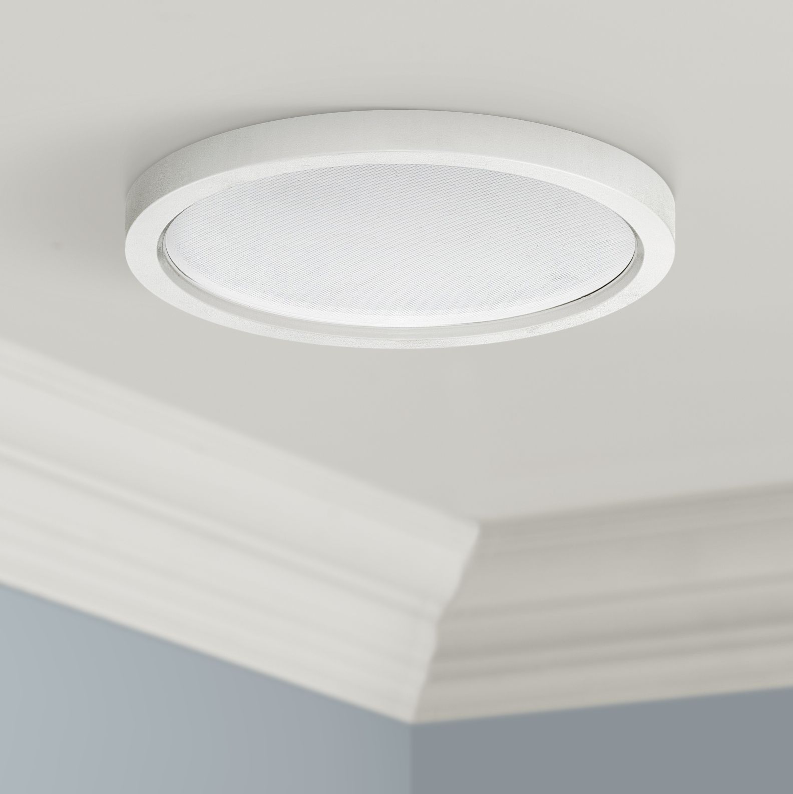 Pancake Disc 5 1/2" Round White LED Outdoor Ceiling Light 61X46