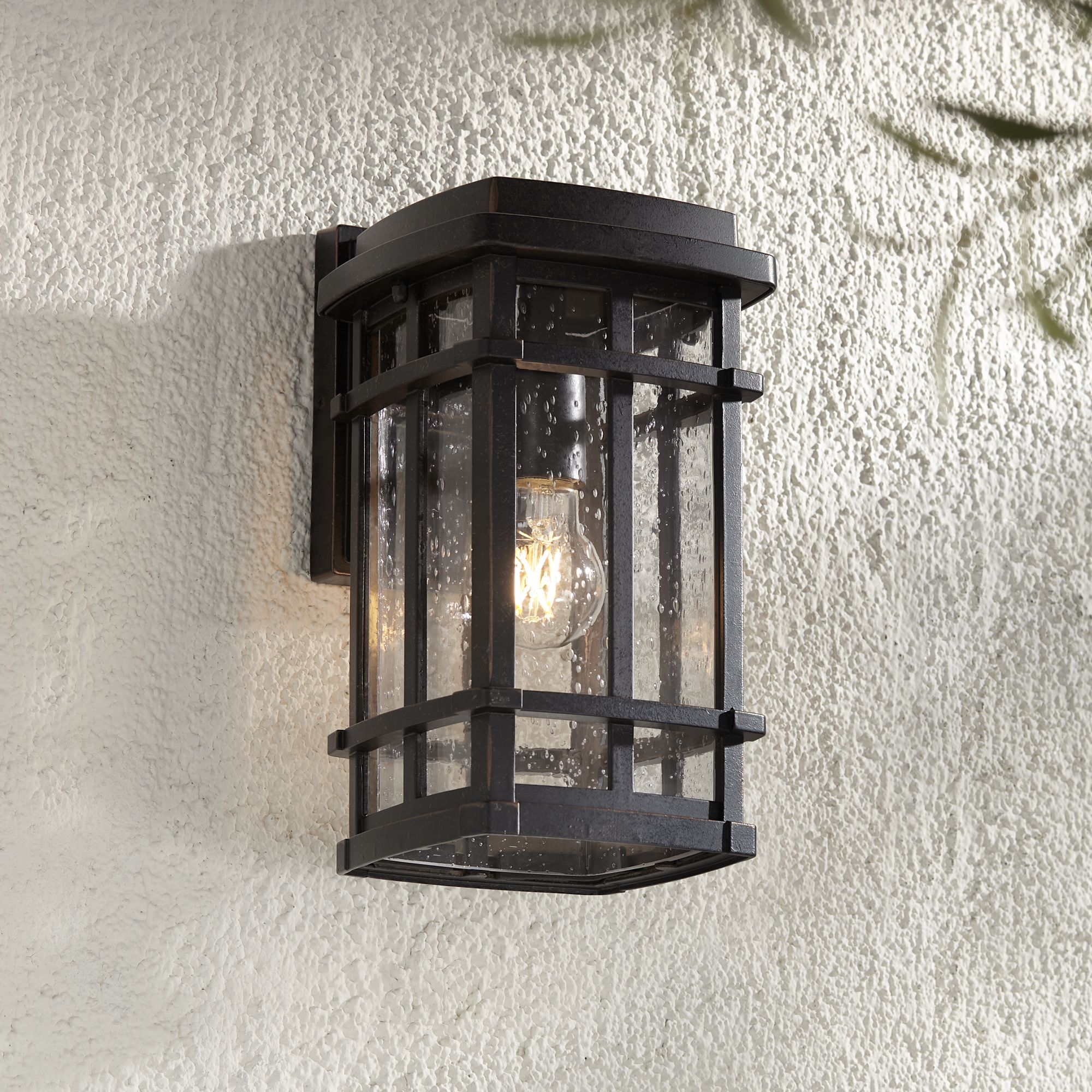 Neri 12 1/2"H Mission OilRubbed Bronze Outdoor Wall Light 64W51
