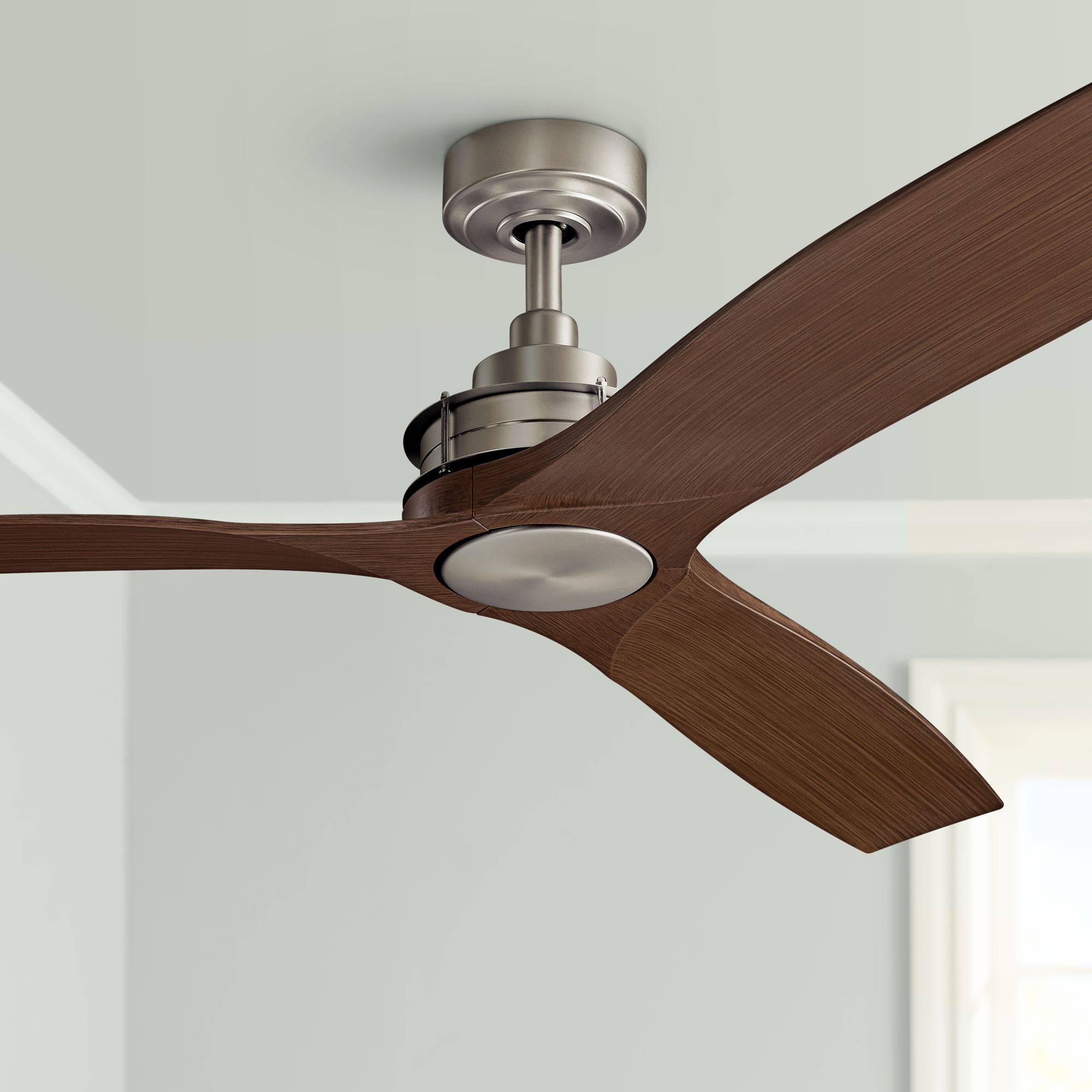 56" Kichler Ried Brushed Nickel Ceiling Fan 65D29 Lamps Plus
