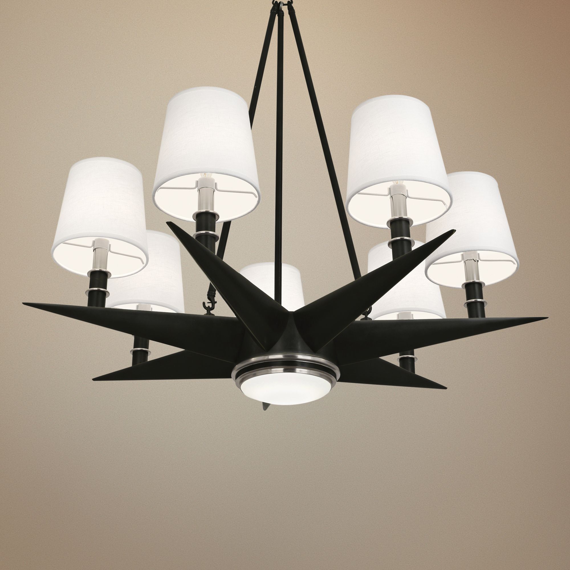 Cosmos 35 3/4" Wide Bronze and Silver 8Light Chandelier 66M14