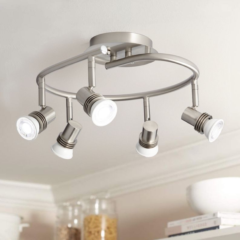 Pro Track 15 3/4" Wide 5Light Spiral Track Ceiling Light 67364