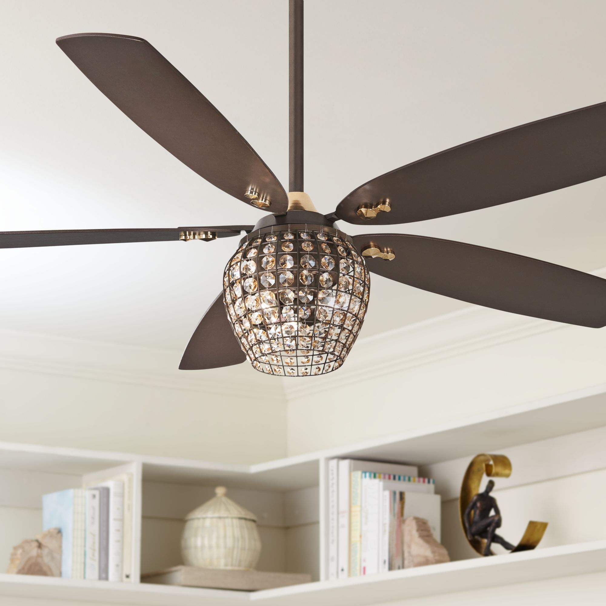 56" Minka Aire Bling Oil Rubbed Bronze LED Ceiling Fan 67K71 Lamps