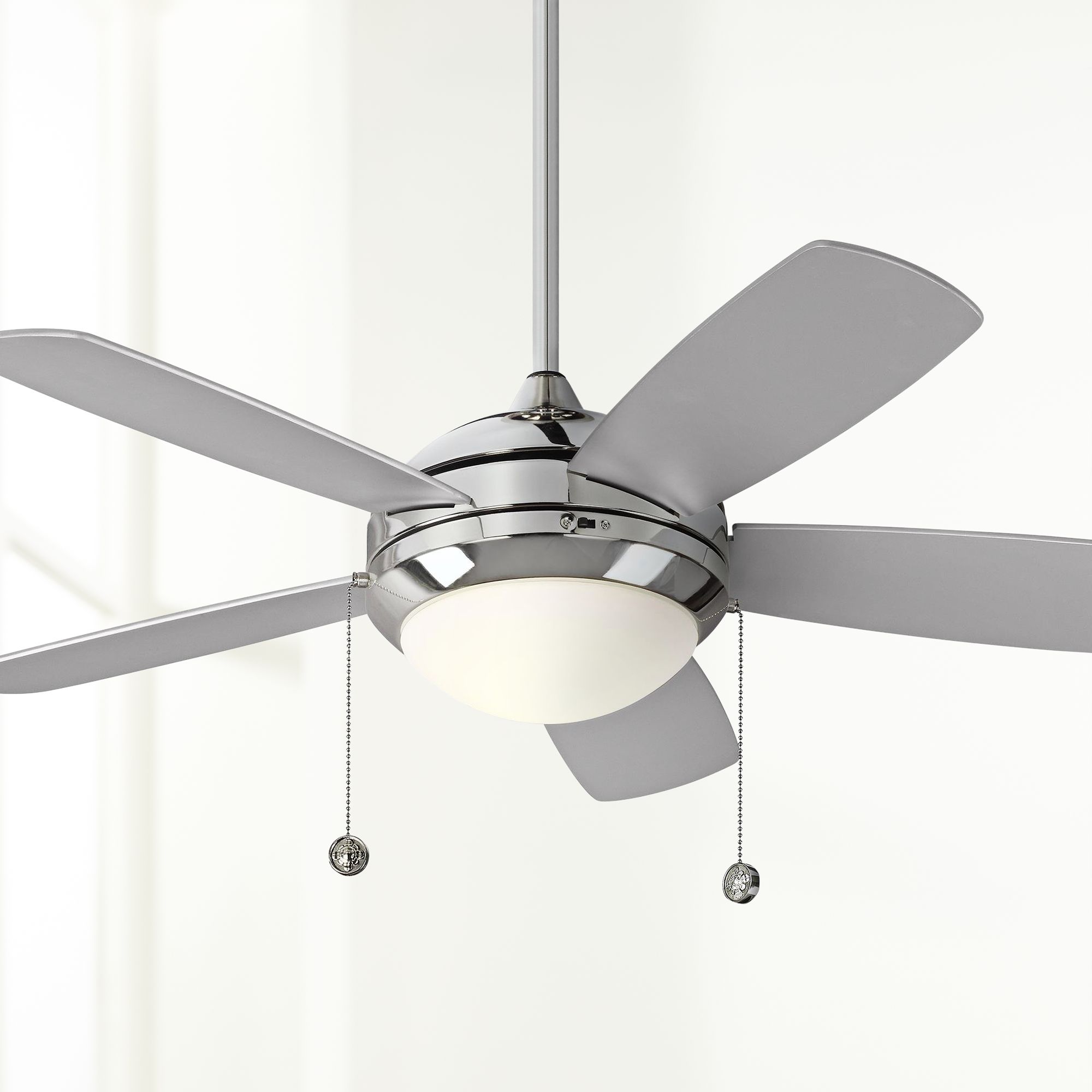 44" Monte Carlo Discus II Polished Nickel LED Ceiling Fan 67P71
