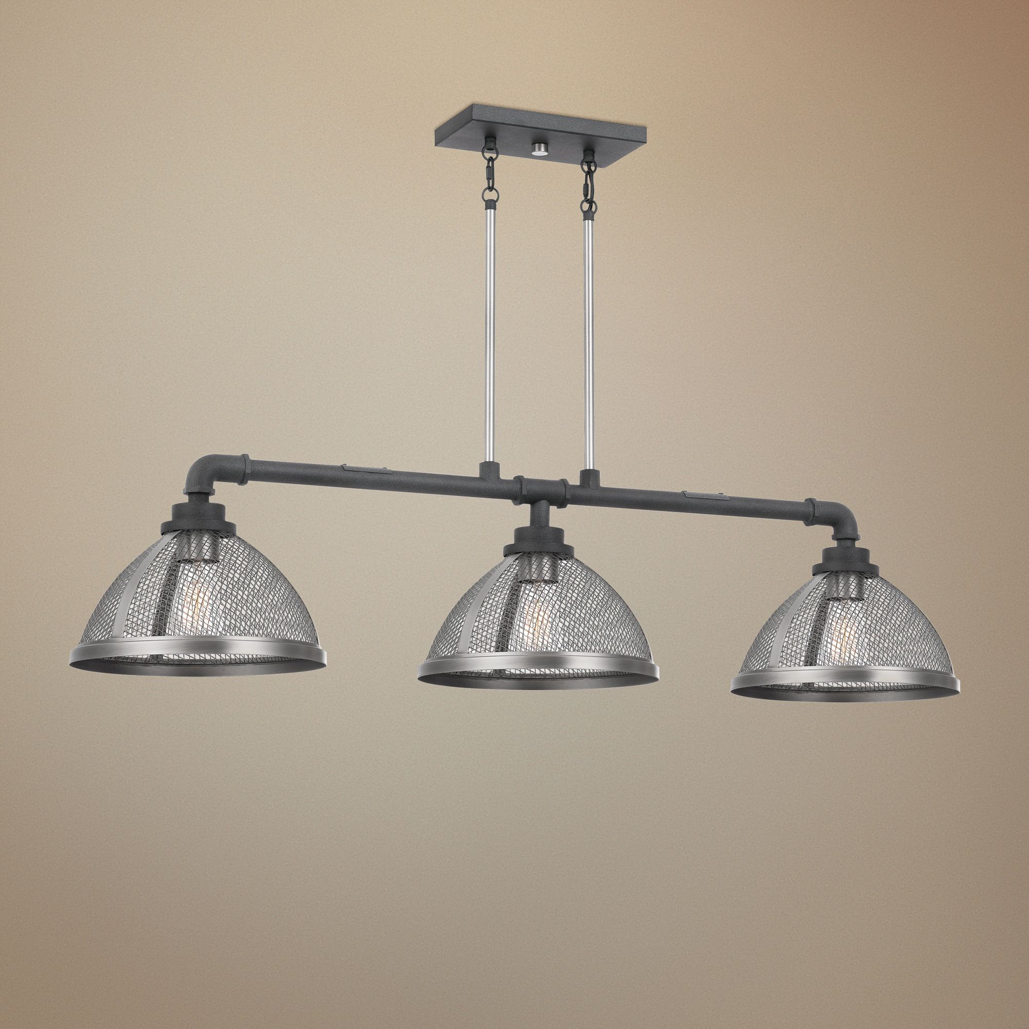 Quoizel Squire 38"W Rustic Black 5Light Island Chandelier 20R09